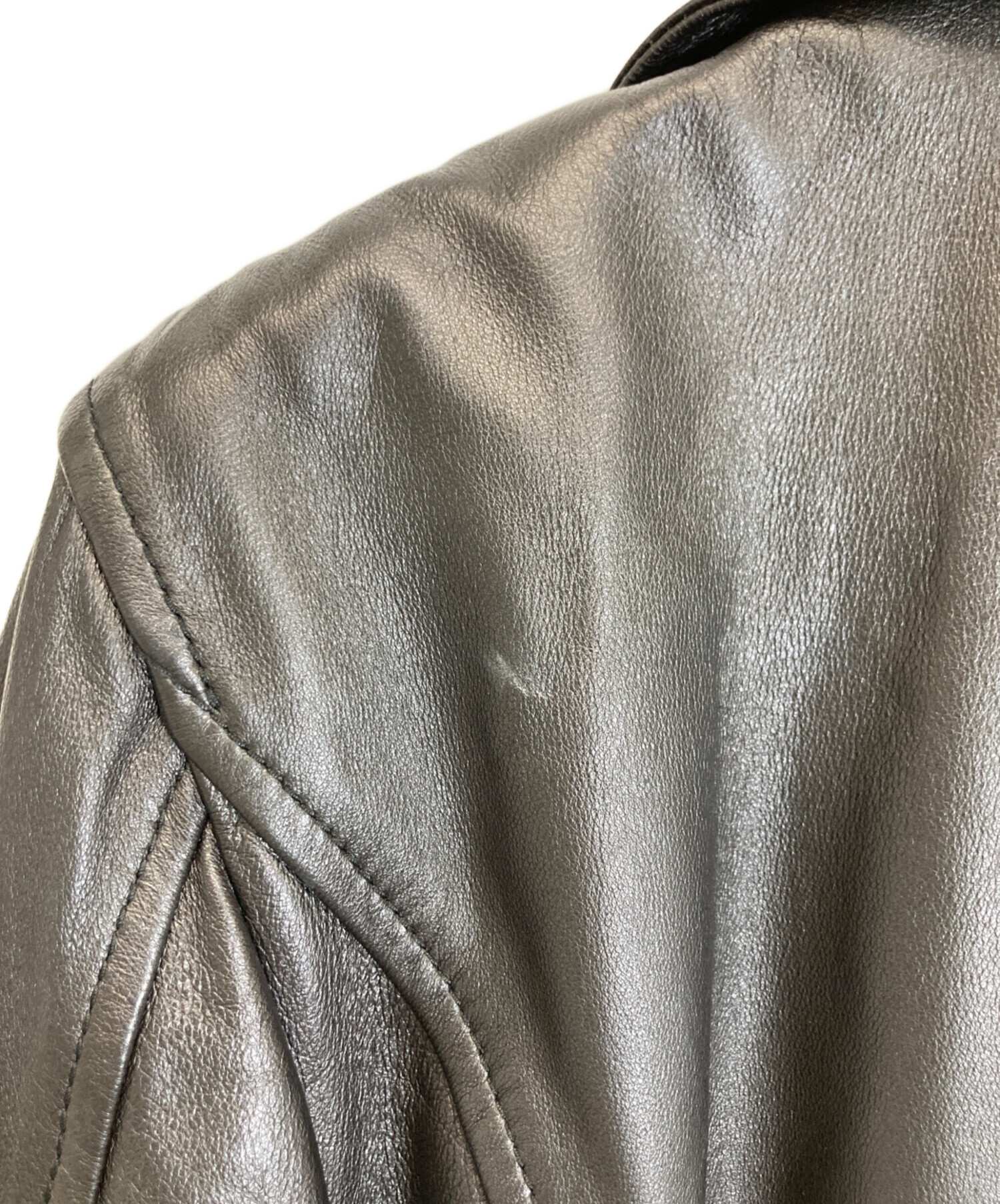 中古・古着通販】DIESEL (ディーゼル) ラムレザーライダースジャケット