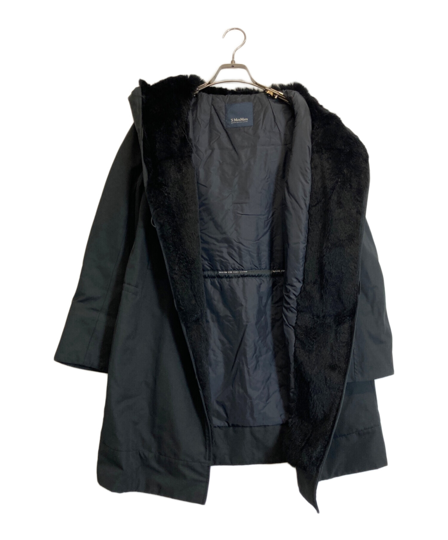 レディース MaxMara 黒 テーラードジャケットコート38