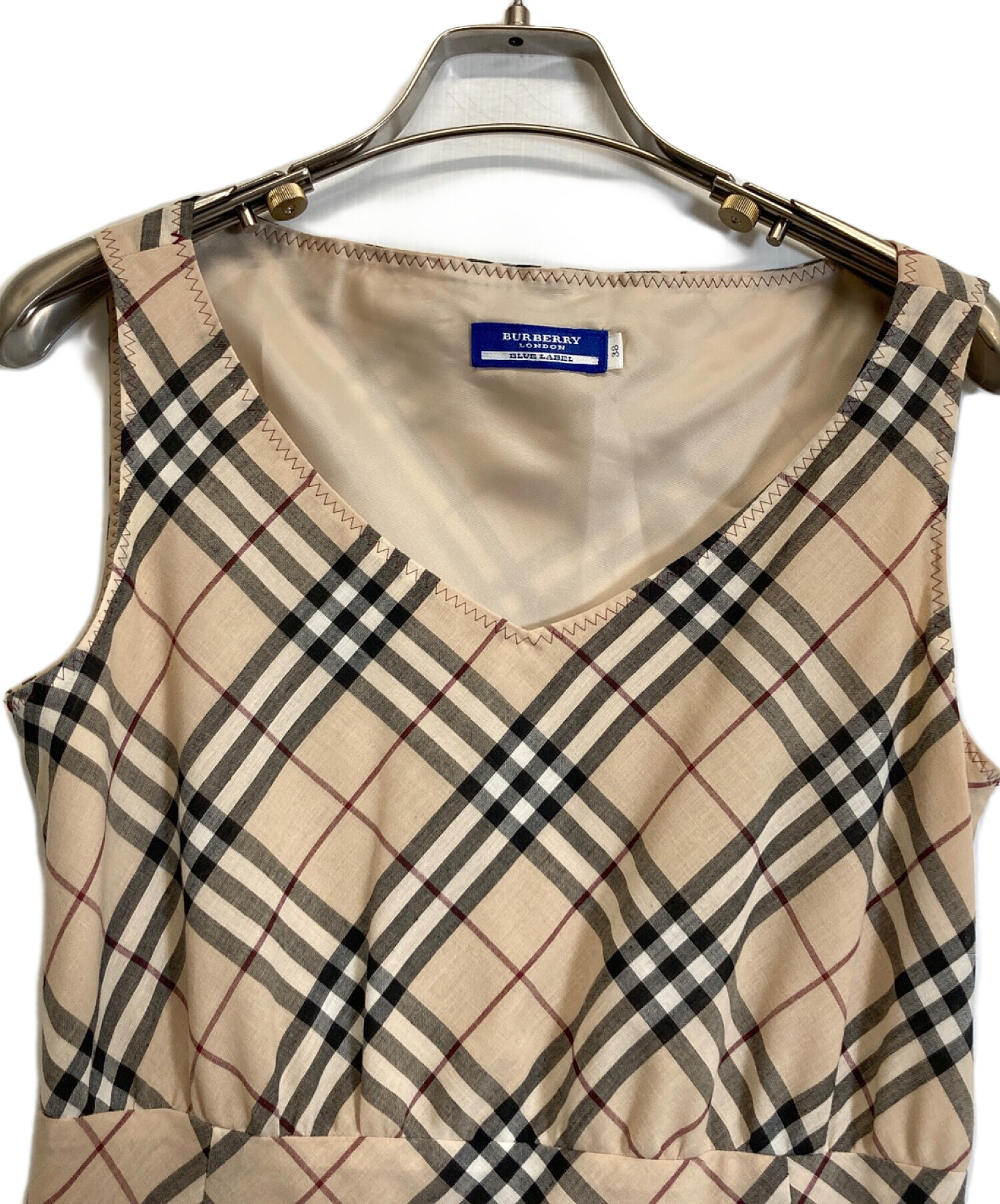 BURBERRY ブルーレーベル ノースリーブ シャツワンピース ノバチェック