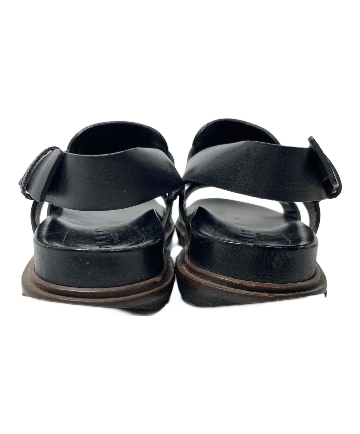 MARNI レザーサンダル　ブラック 42 中古・古着通販】MARNI (マルニ) レザーサンダル ブラック サイズ:35