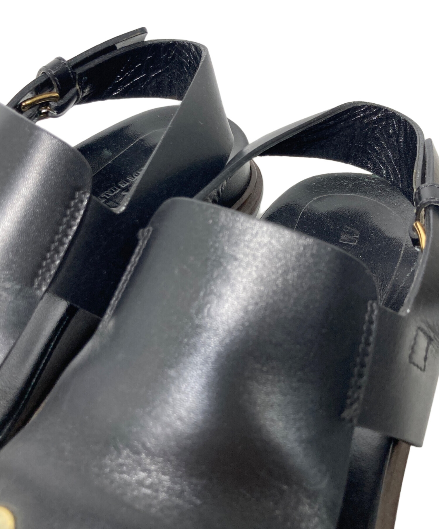 中古・古着通販】MARNI (マルニ) レザーサンダル ブラック サイズ:35