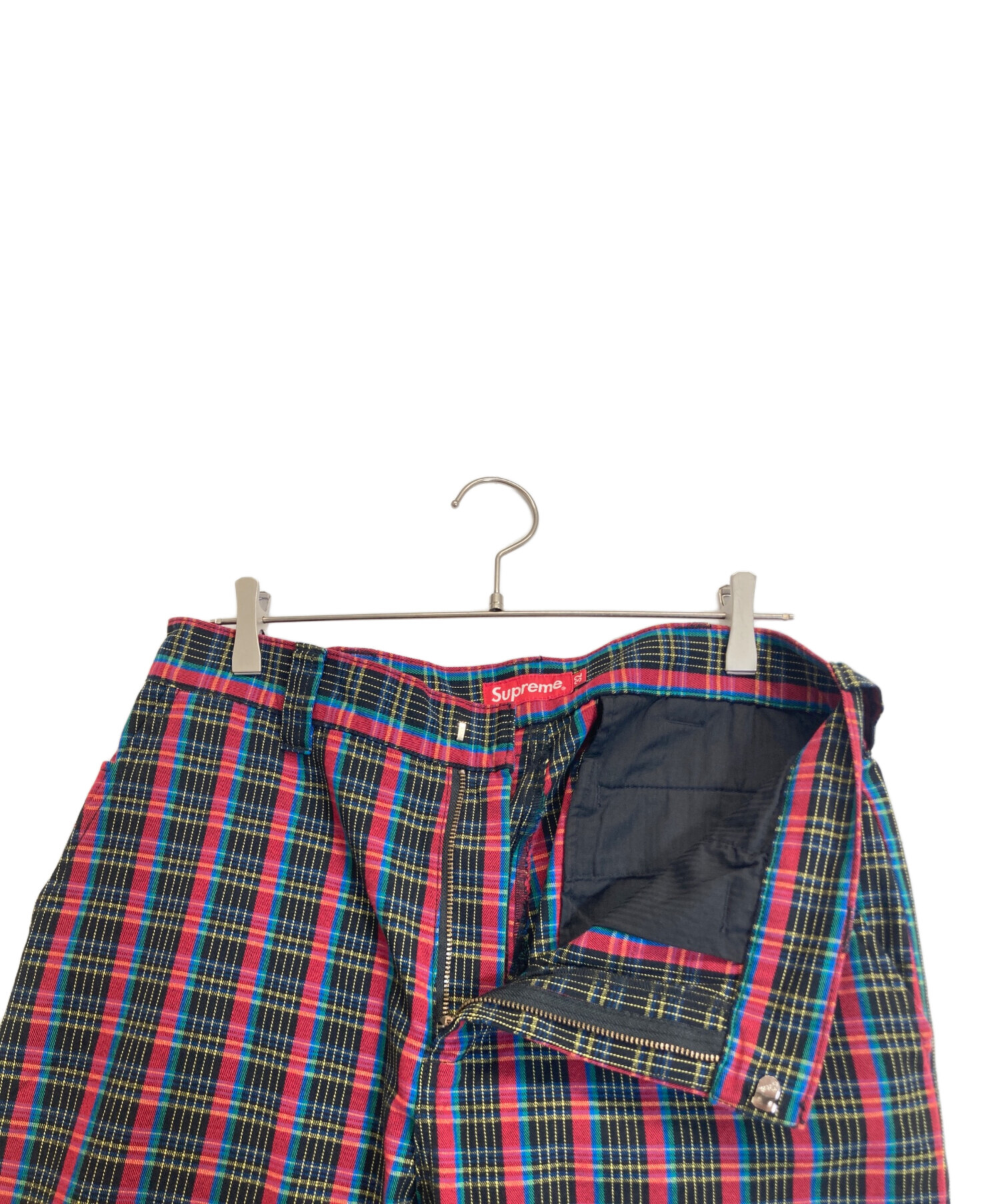中古・古着通販】Supreme (シュプリーム) チェックパンツ レッド