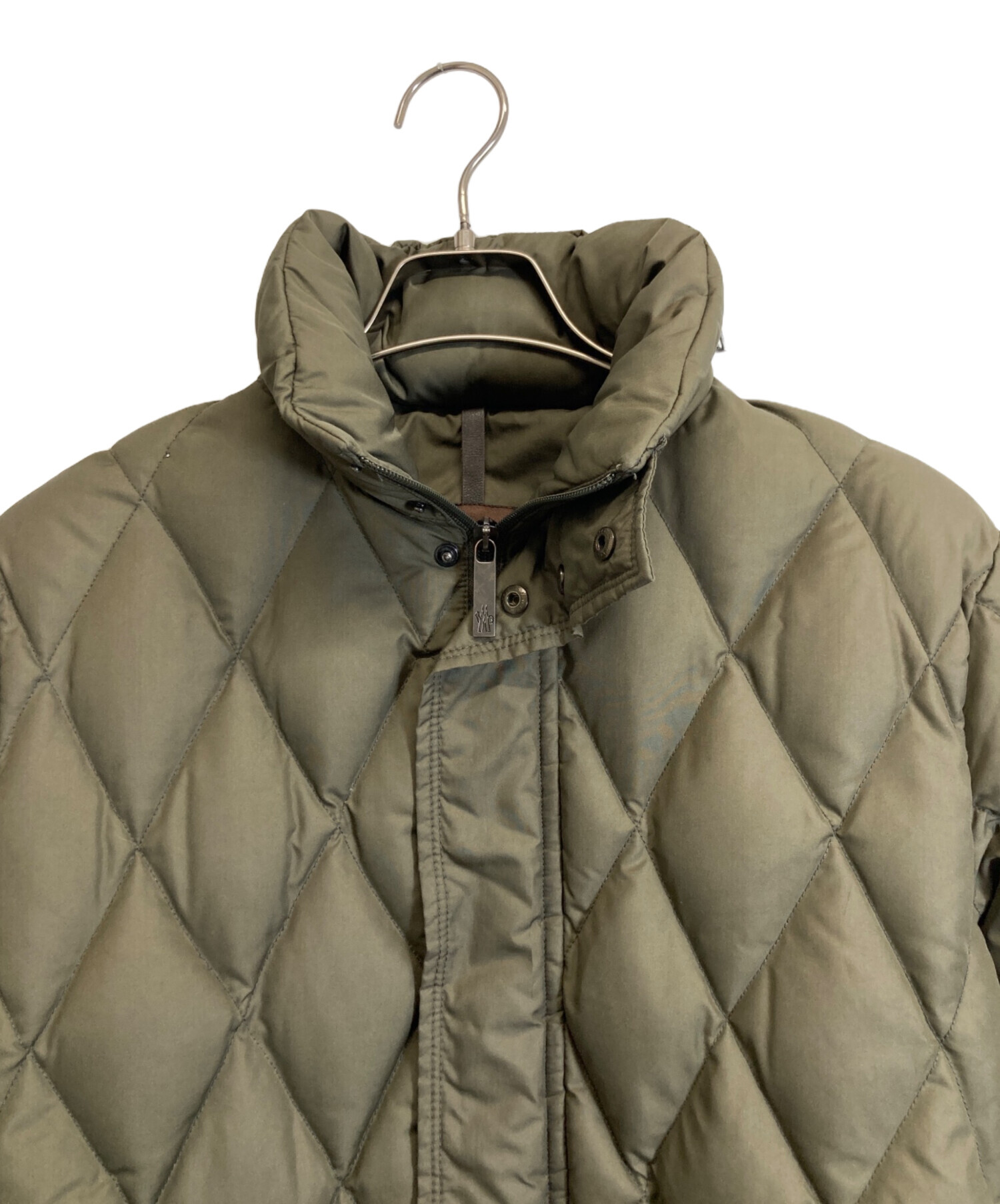 20240✨️モンクレール キルティング ダウンジャケット カーキ M メンズ 中古・古着通販】MONCLER (モンクレール) キルティングジャケット
