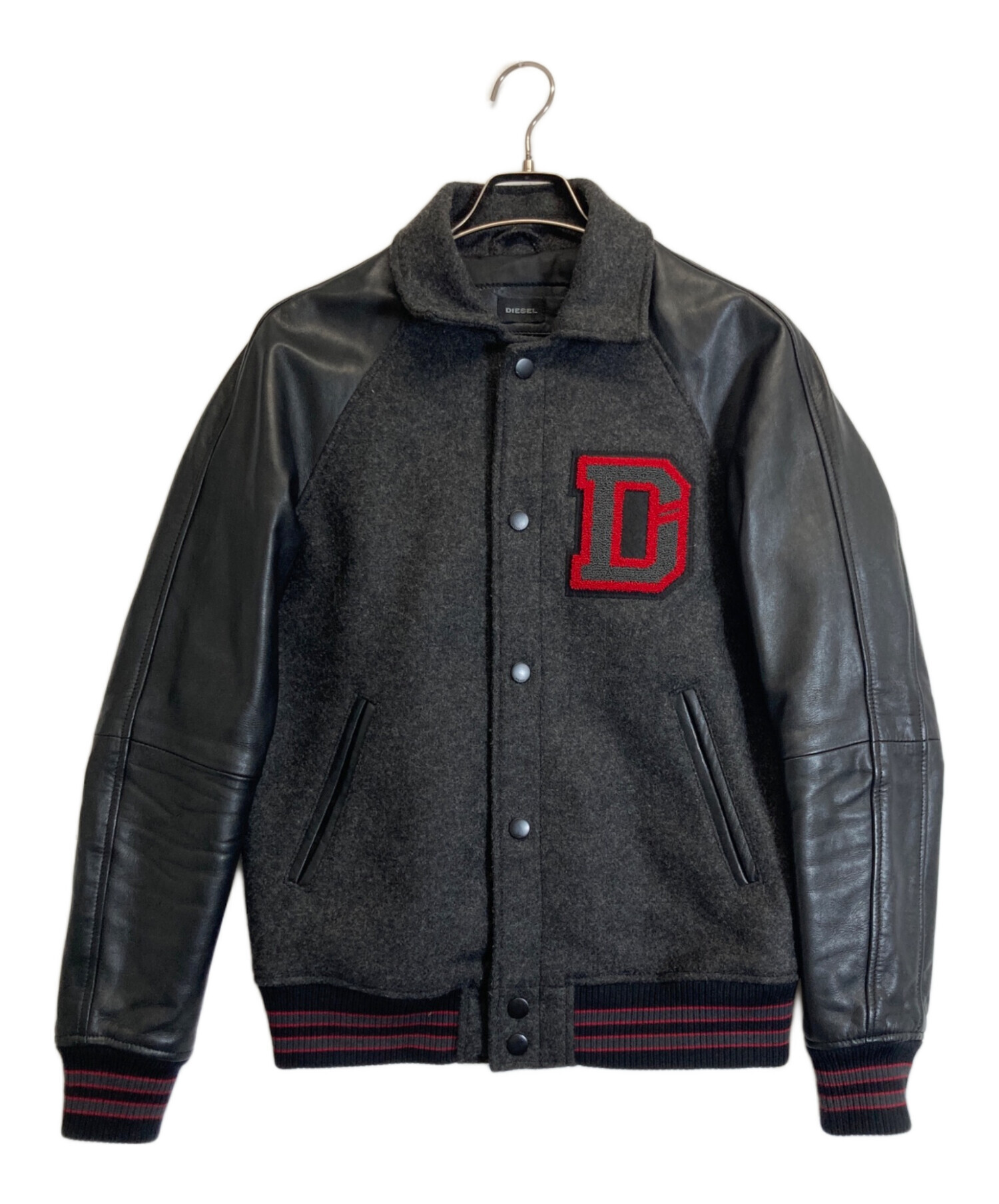 美品　DIESEL スタジャン 中古・古着通販】DIESEL (ディーゼル) スタジャン ブラック サイズ:S