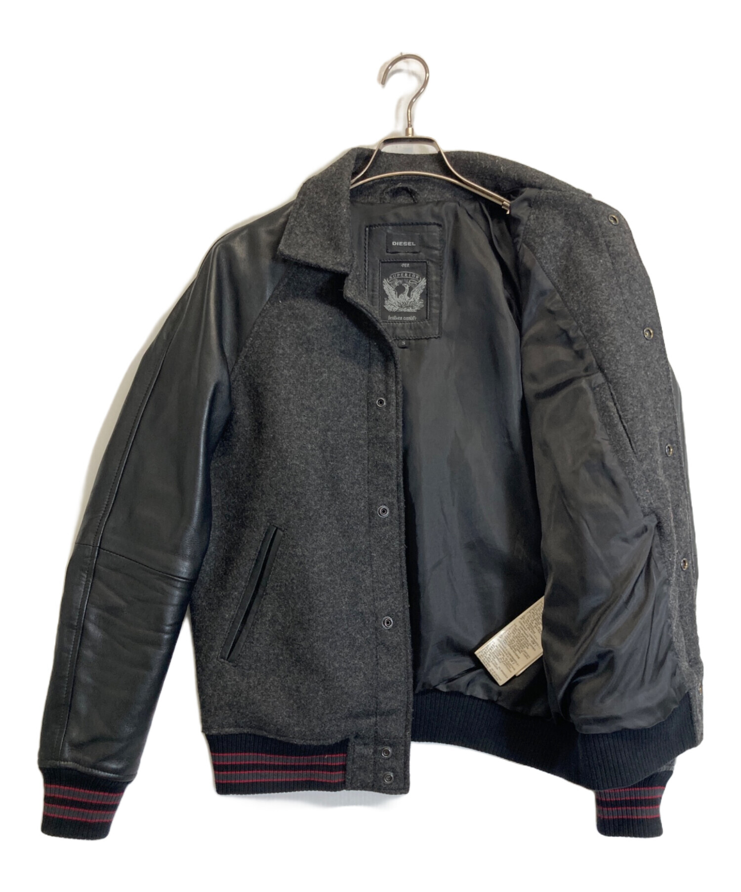 中古・古着通販】DIESEL (ディーゼル) スタジャン ブラック サイズ:S