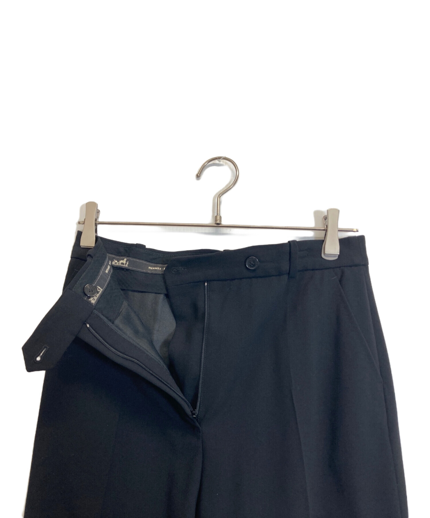 中古・古着通販】HERMES (エルメス) スラックス ブラック サイズ:42