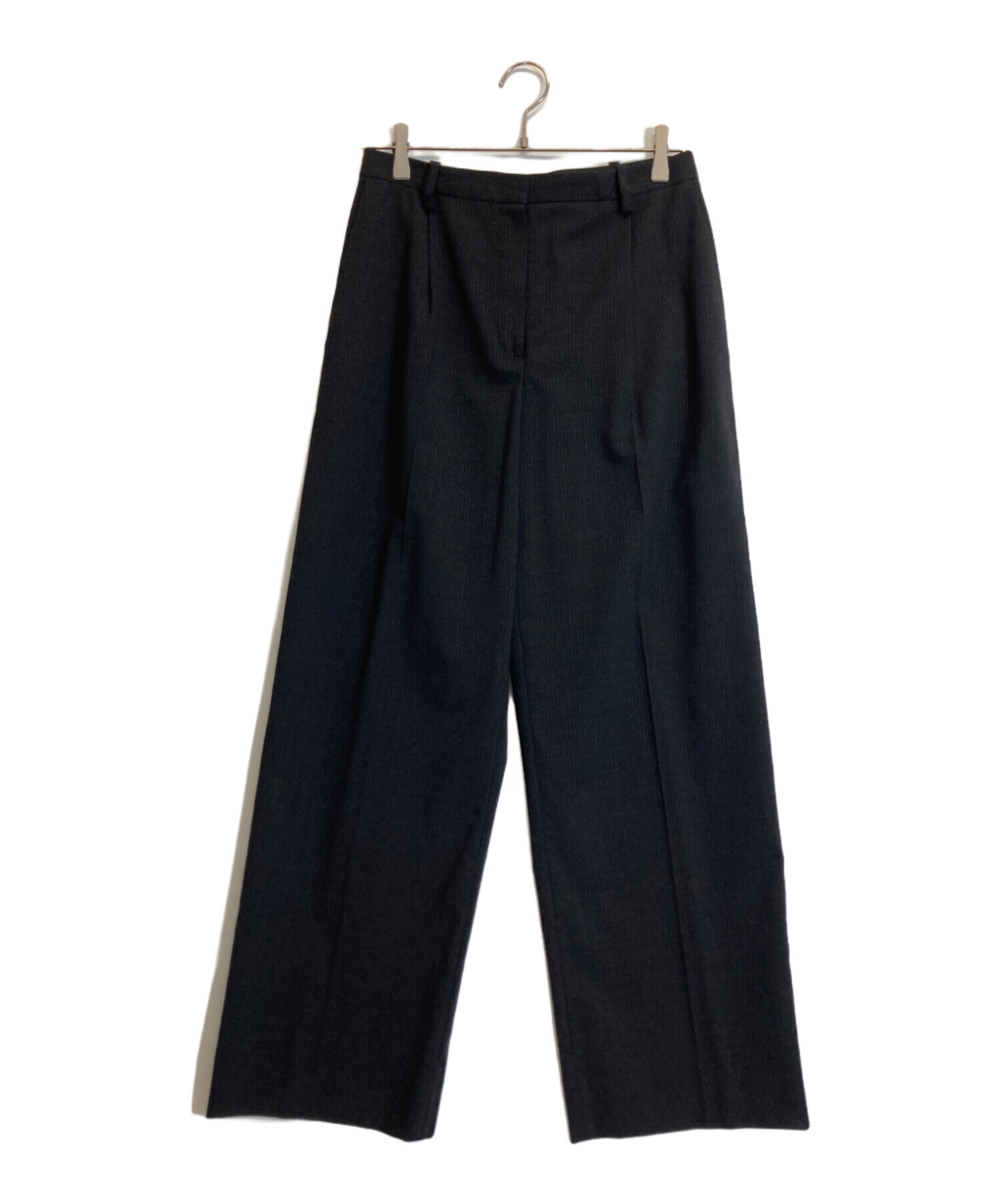 P629 L エルメス イタリア製 ストライプ ボトムス スラックス メンズ 中古・古着通販】HERMES (エルメス) ストライプスラックス ブラック