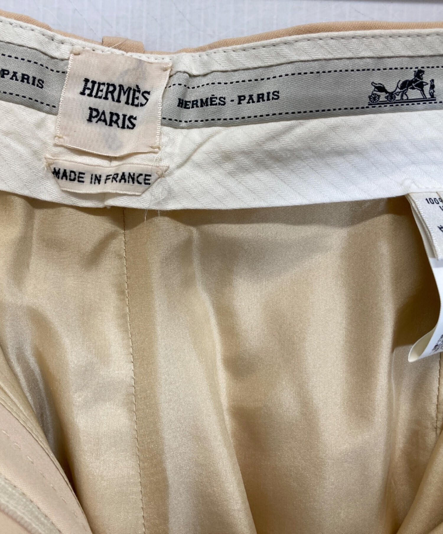 中古・古着通販】HERMES (エルメス) スラックス ベージュ サイズ:42