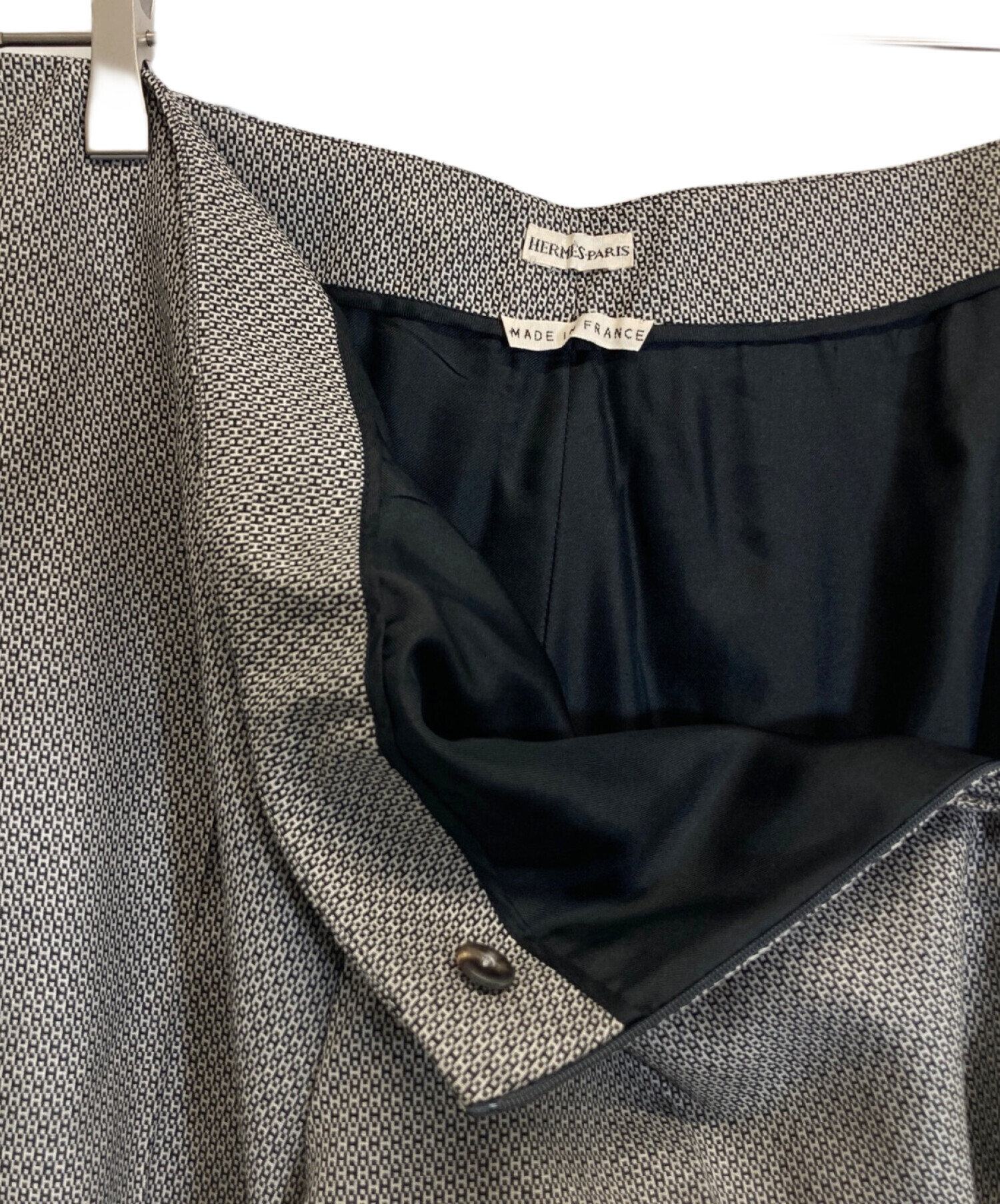 中古・古着通販】HERMES (エルメス) Hロゴ総柄スラックス グレー
