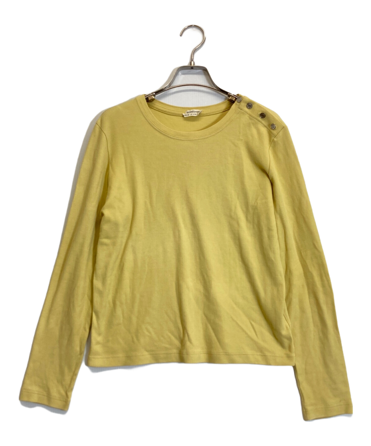 HERMES エルメス Tシャツ・カットソー XS 黄 【古着】【中古】【送料無料】 HERMES - HERMES エルメス Tシャツ・カットソー XS 黄 【古着】【中古