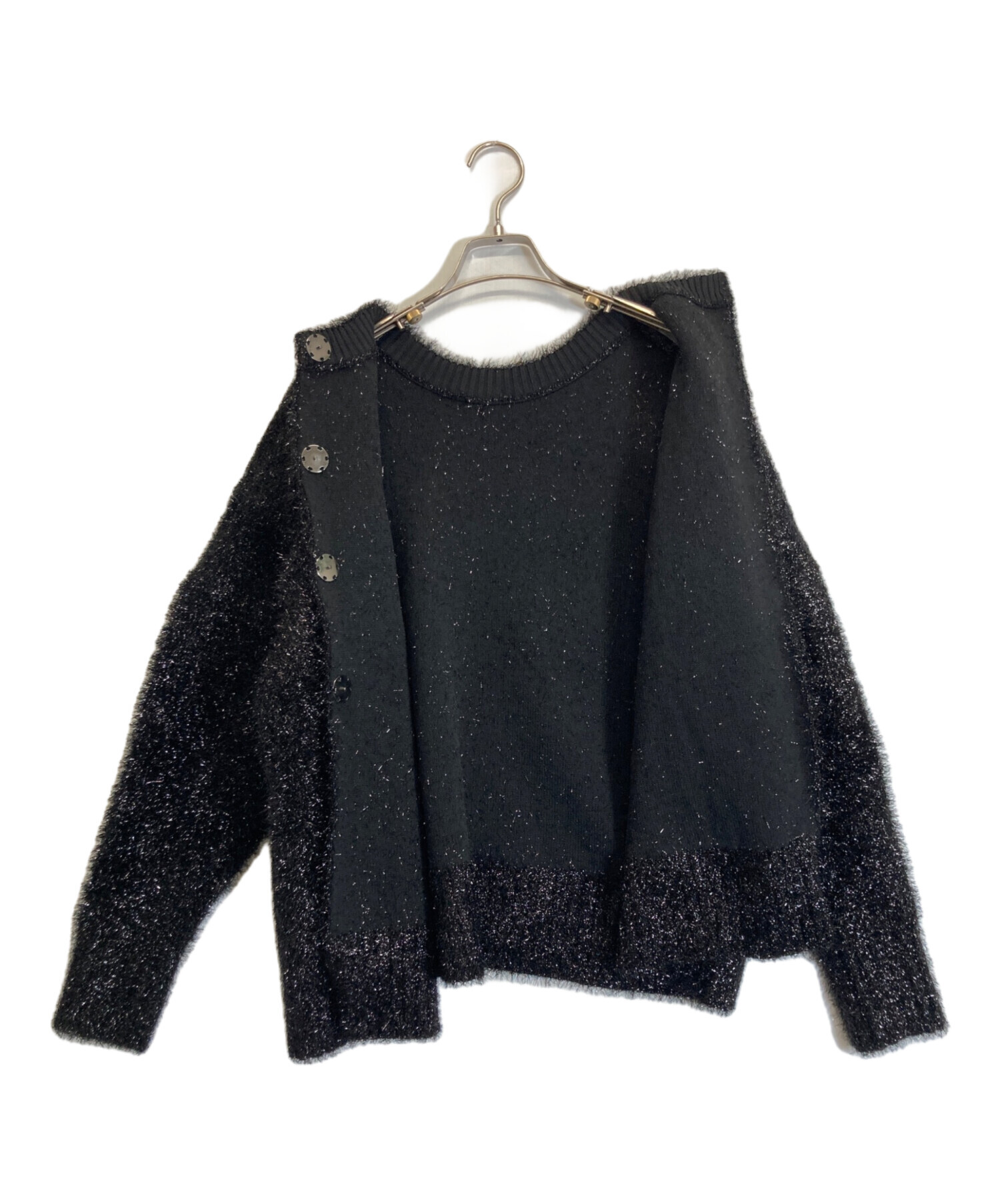 中古・古着通販】ADORE (アドーア) スパークルラメニット ブラック 中古・古着通販】ADORE (アドーア) スパークルラメニット ブラック