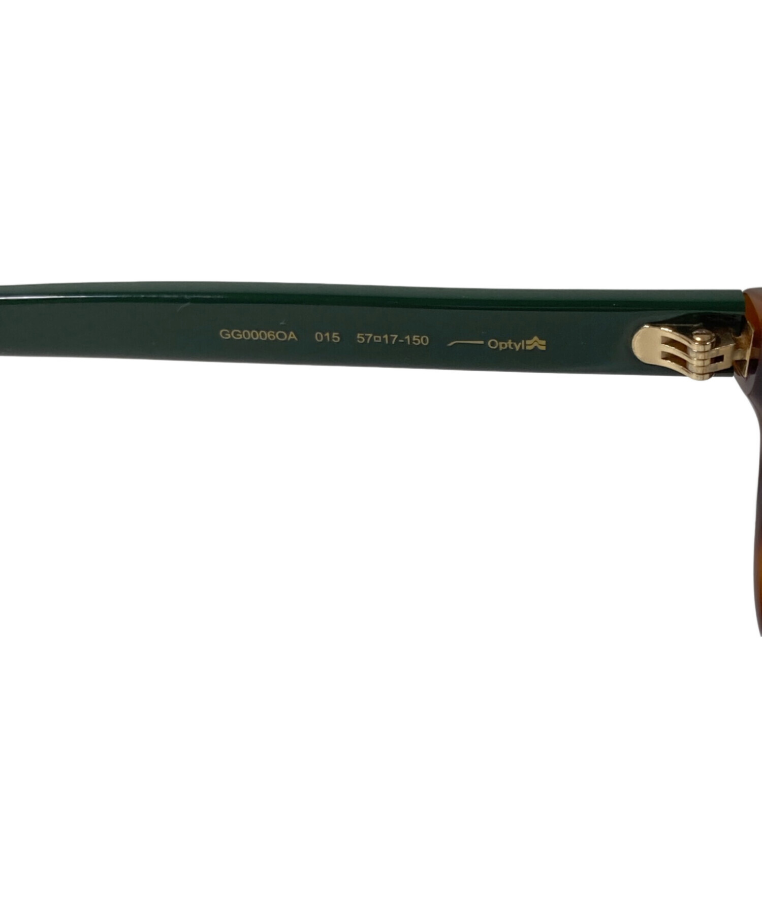 GUCCI サングラス 130 オリーブグリーン 中古・古着通販】GUCCI (グッチ) 眼鏡 グリーン サイズ:57□17-150