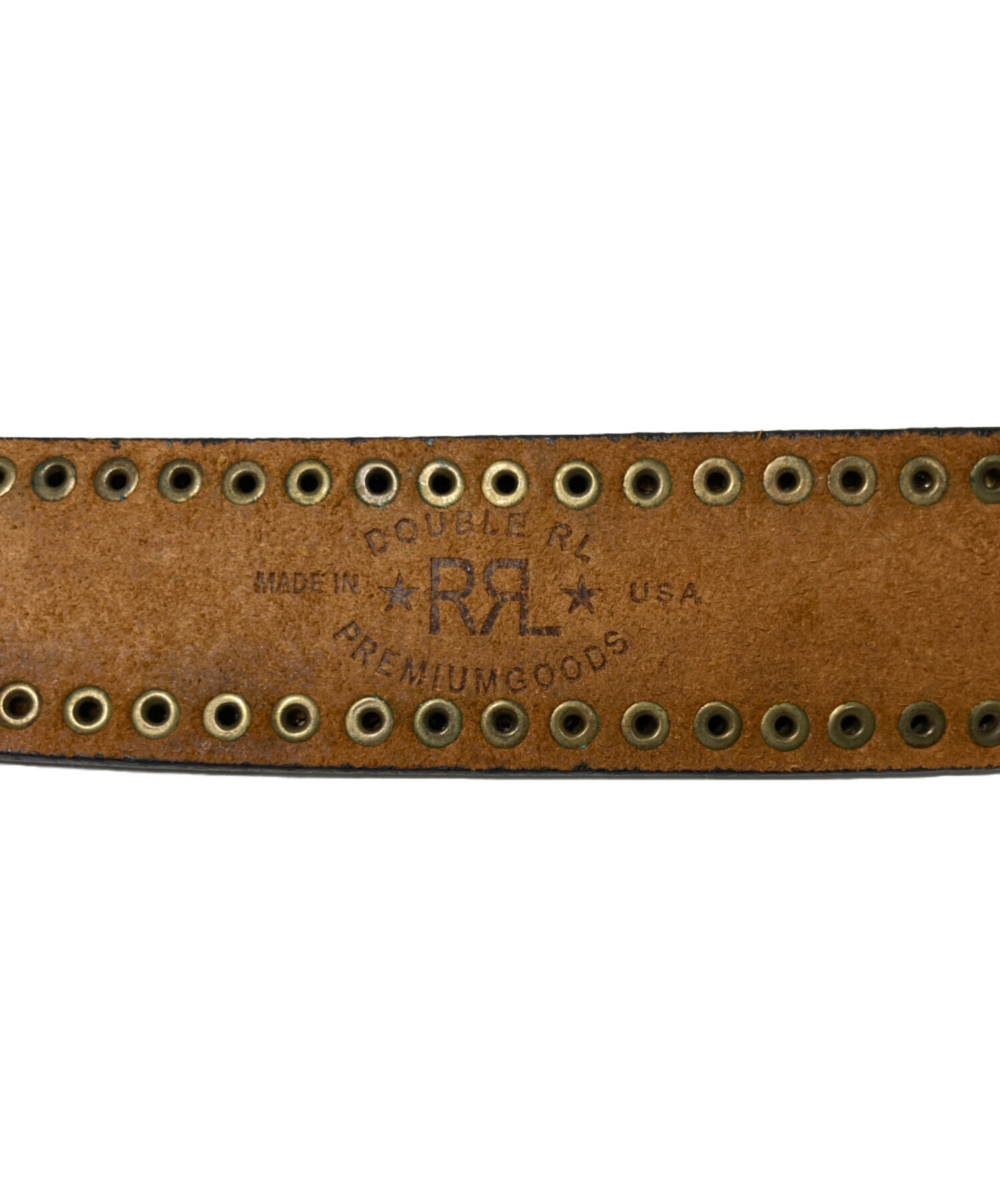 中古・古着通販】RRL (ダブルアールエル) レザースタッズベルト