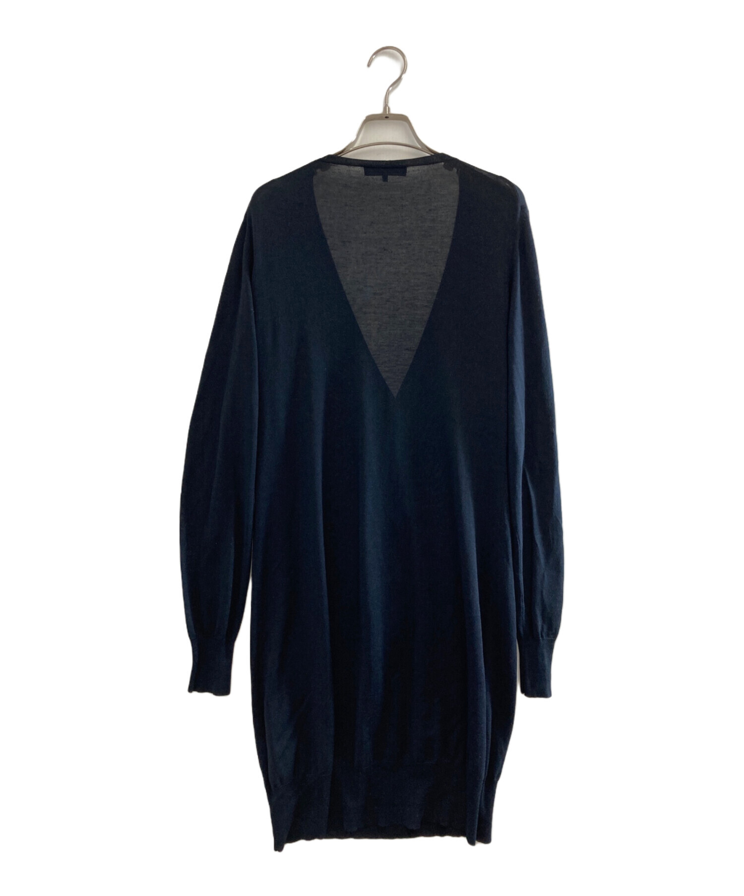 Max Mara（マックスマーラ）Vネックカーディガンとインナーセット　S 紺 中古・古着通販】'S Max Mara (エスマックスマーラ) ロングニット