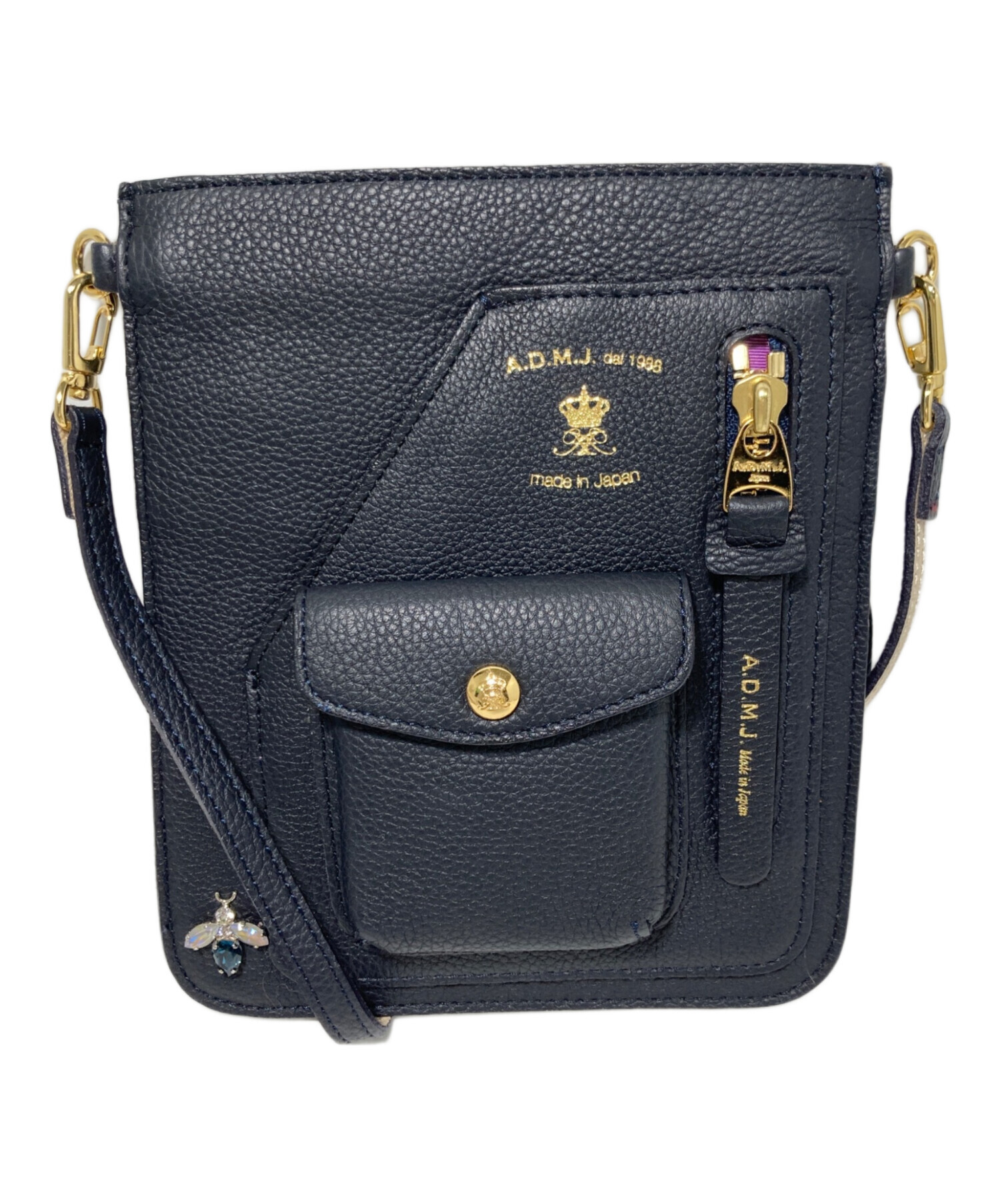 ADMJ エーディーエムジェイ ロゴ ワンショルダー ショルダーバッグ レザー レディース [中古] A.D.M.J. - 美品 エーディーエムジェイ ショルダーバッグ 肩掛け