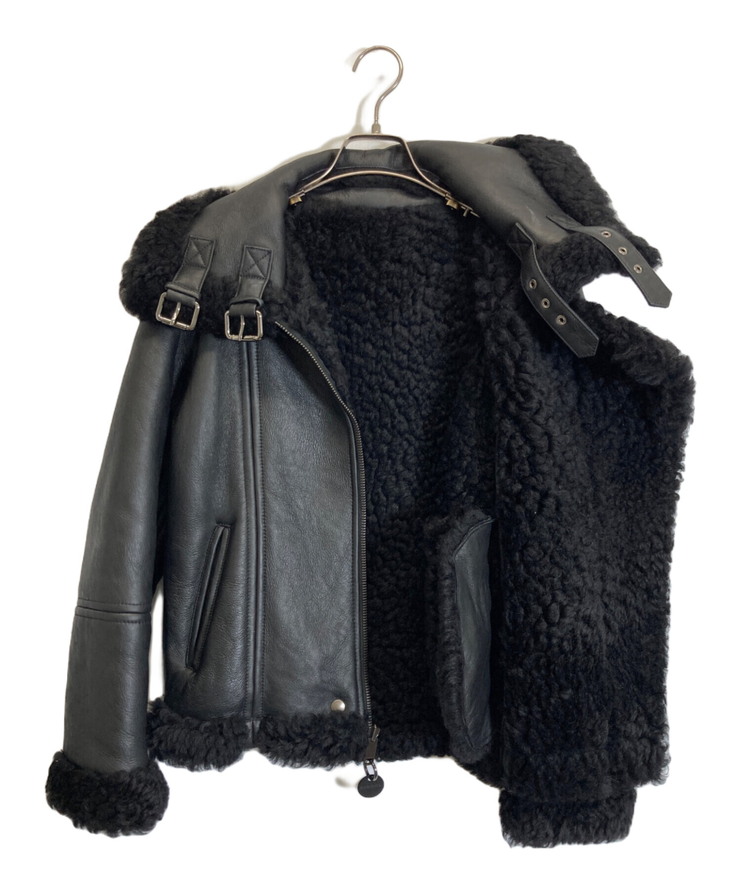 中古・古着通販】DIESEL (ディーゼル) ラムレザージャケット ブラック