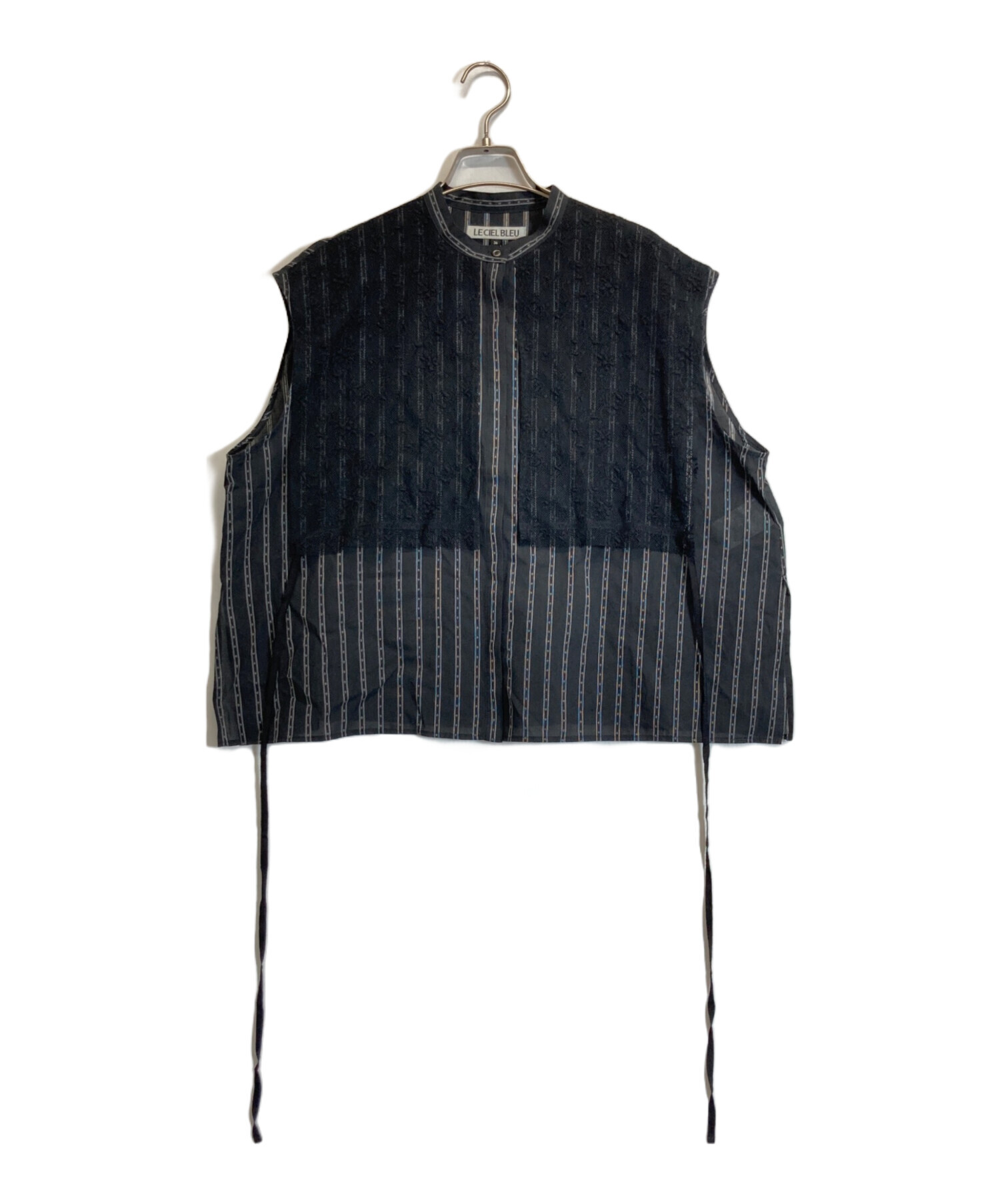 定価17280円【新品タグ付】LECIELBLUE ノースリーブブラウス 中古・古着通販】LE CIEL BLEU (ルシェルブルー) Striped Sleeveless