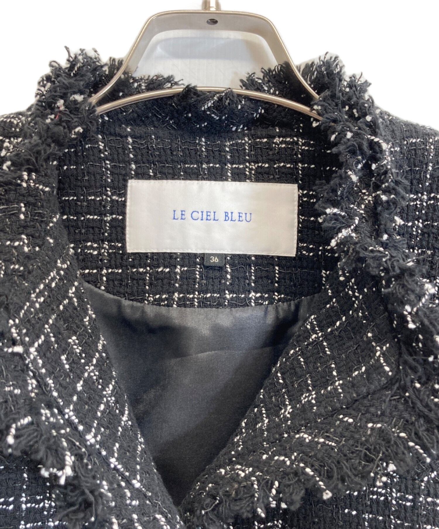 中古・古着通販】LE CIEL BLEU (ルシェルブルー) Lustro Tweed Jacket 中古・古着通販】LE CIEL BLEU (ルシェルブルー) Lustro Tweed Jacket