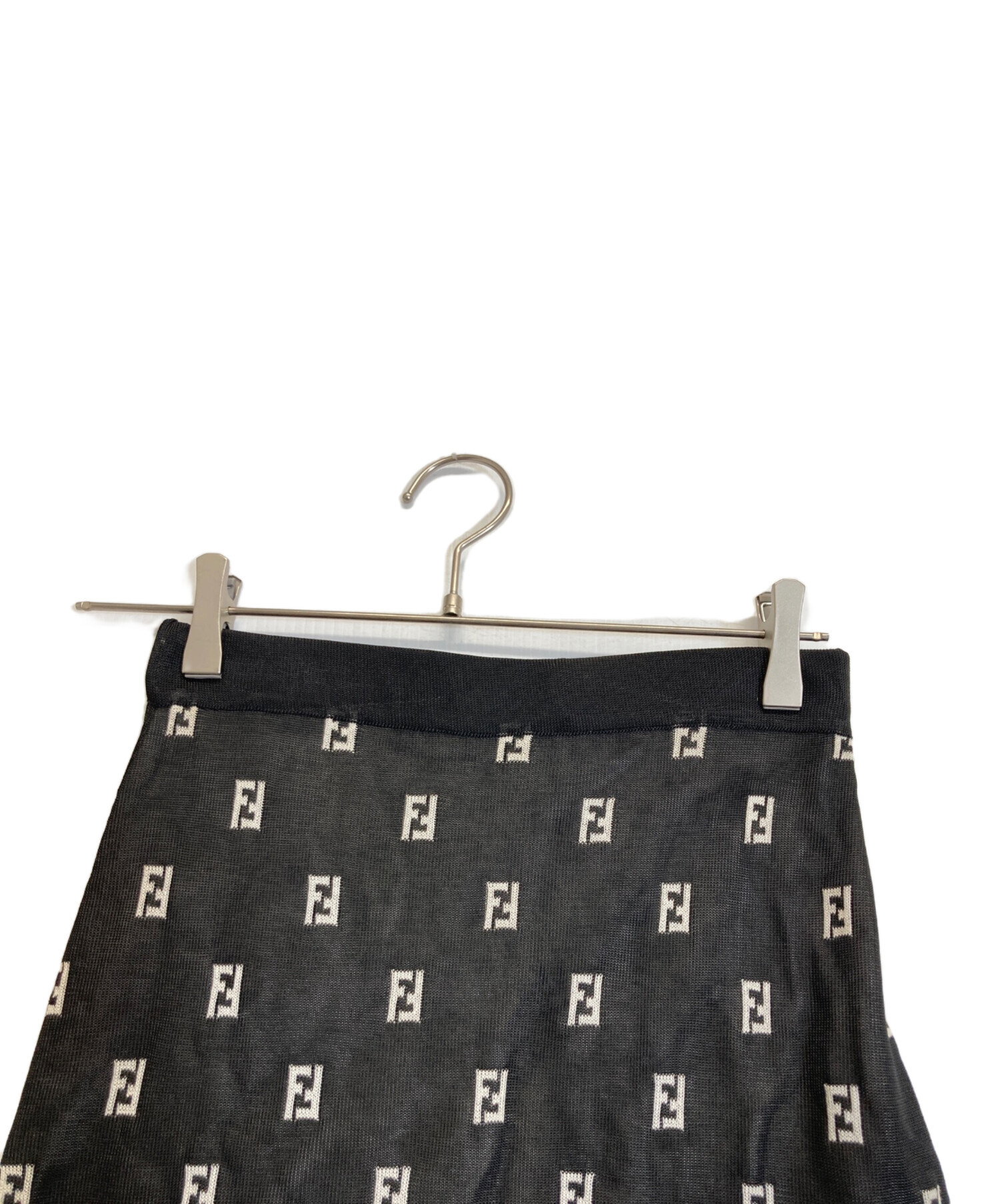 中古・古着通販】FENDI (フェンディ) ズッカ柄タイトスカート ブラック 