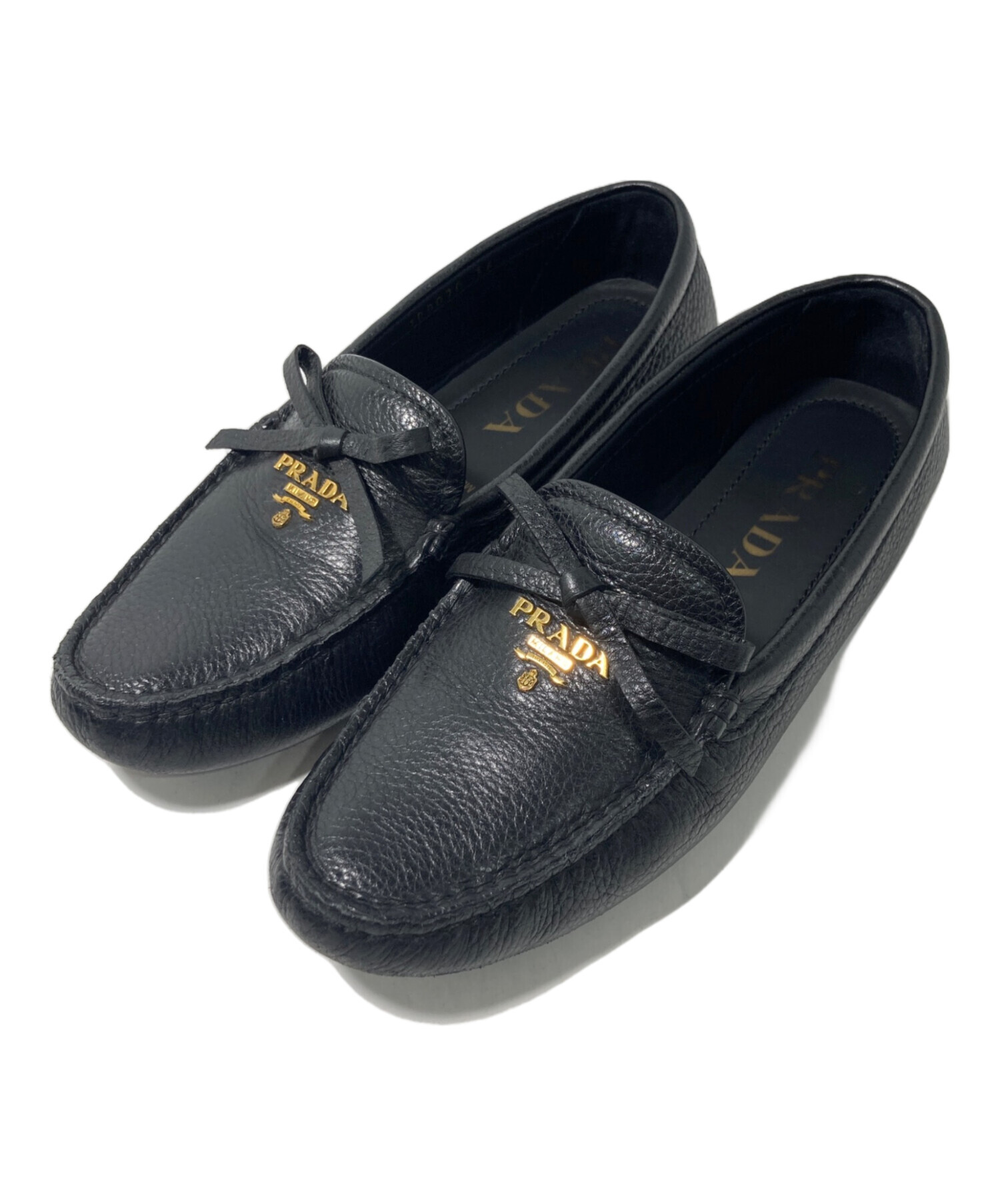 中古・古着通販】PRADA (プラダ) ローファー ブラック サイズ:36