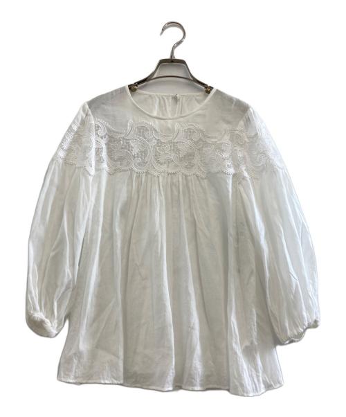中古・古着通販】ANAYI (アナイ) ラミーコットンレースギャザー
