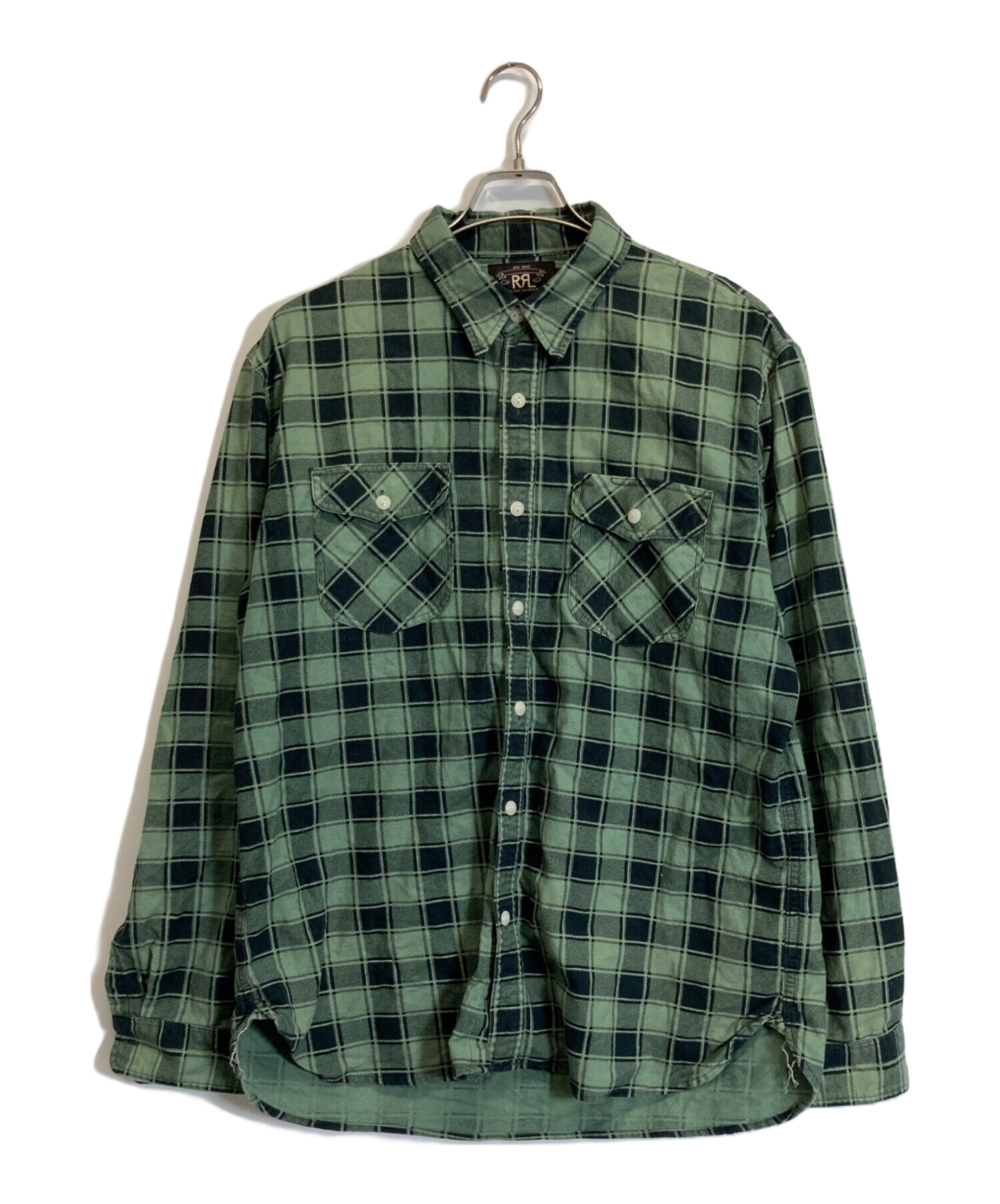 中古・古着通販】RRL (ダブルアールエル) チェックシャツ グリーン