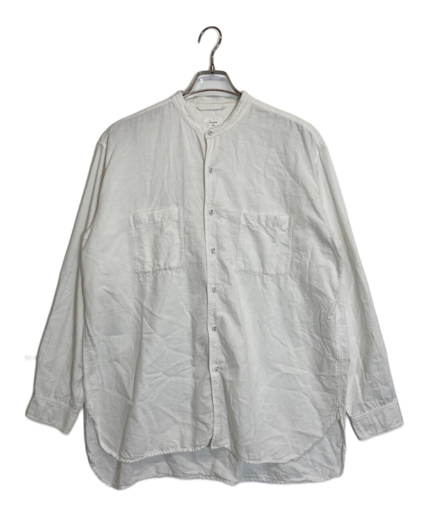 中古・古着通販】maison de soil (メゾンドソイル) バンドカラーシャツ