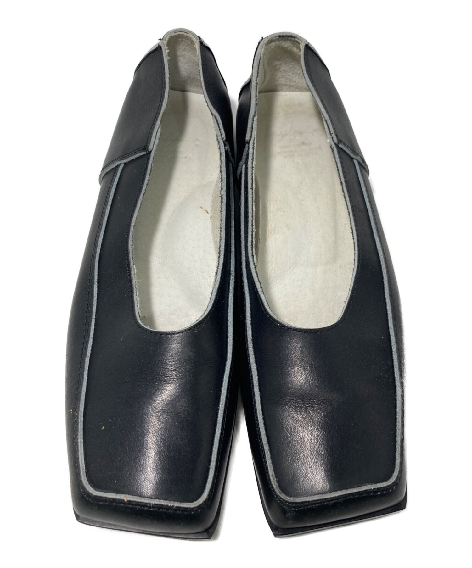 ◎未使用級◎　Y's ワイズ ヨウジヤマモト 本革 パンプス ブラック 中古・古着通販】YOHJI YAMAMOTO (ヨウジヤマモト) パンプス ブラック