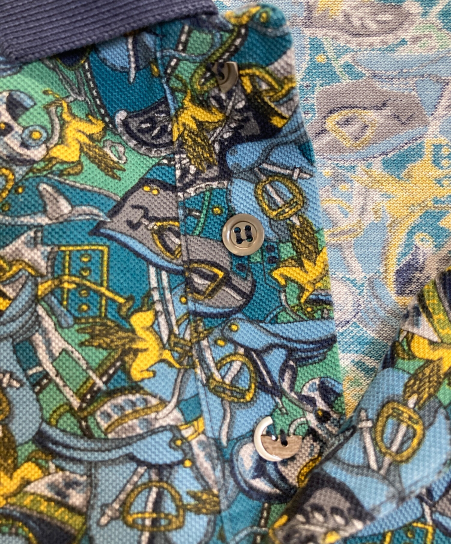 中古・古着通販】HERMES (エルメス) ポロシャツ ネイビー サイズ:L