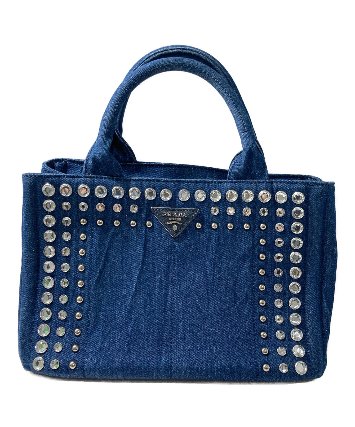 中古・古着通販】PRADA (プラダ) カナパビジュー2WAYトートバッグ