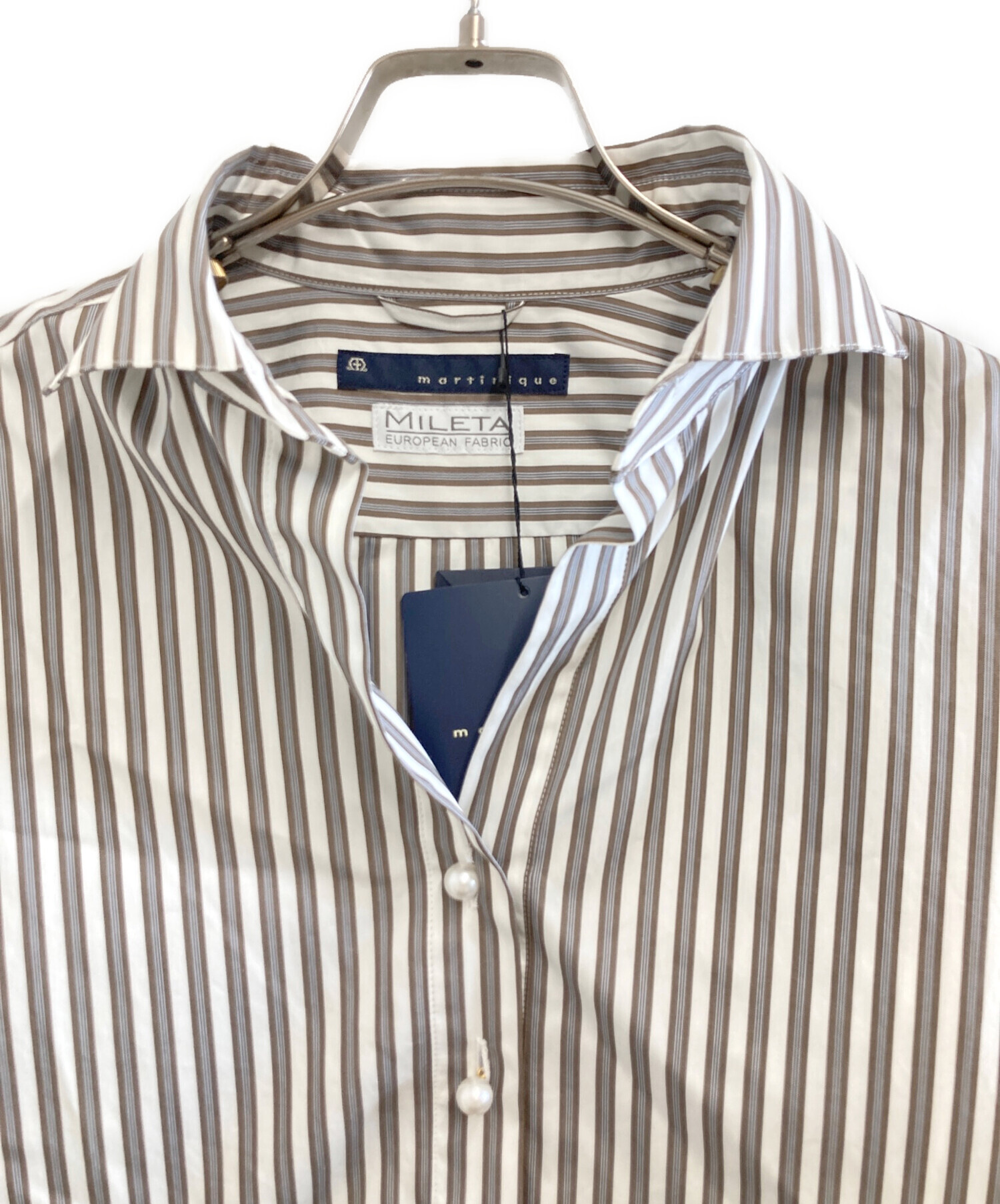 中古・古着通販】martinique (マルティニーク) ストライプシャツ 