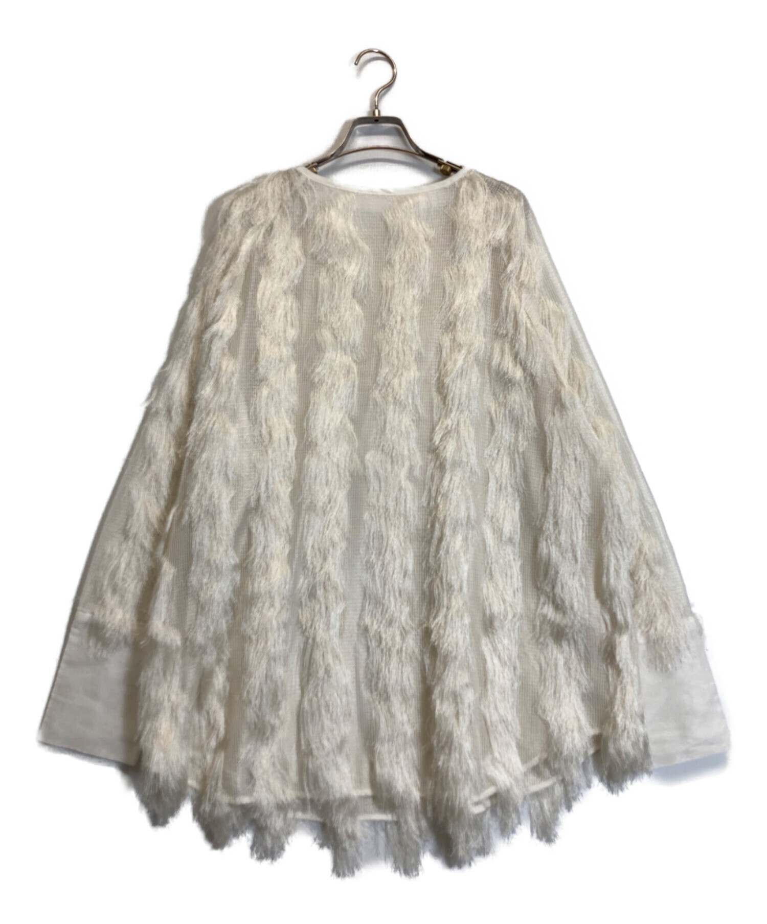 中古・古着通販】AMERI (アメリ) FULL FRINGE OVER TOP ベージュ