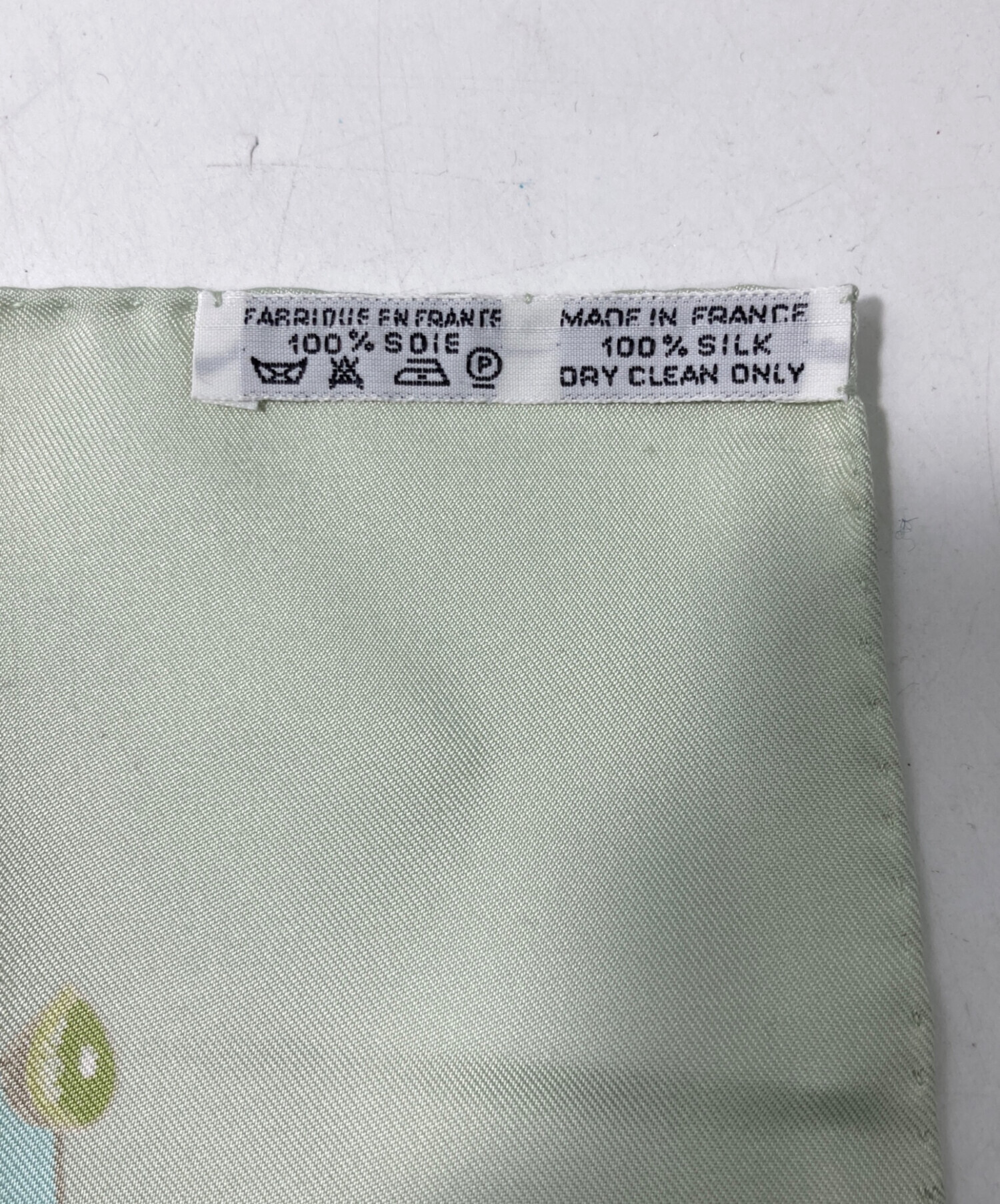 中古・古着通販】HERMES (エルメス) カレ90シルク花柄スカーフ スカイ 