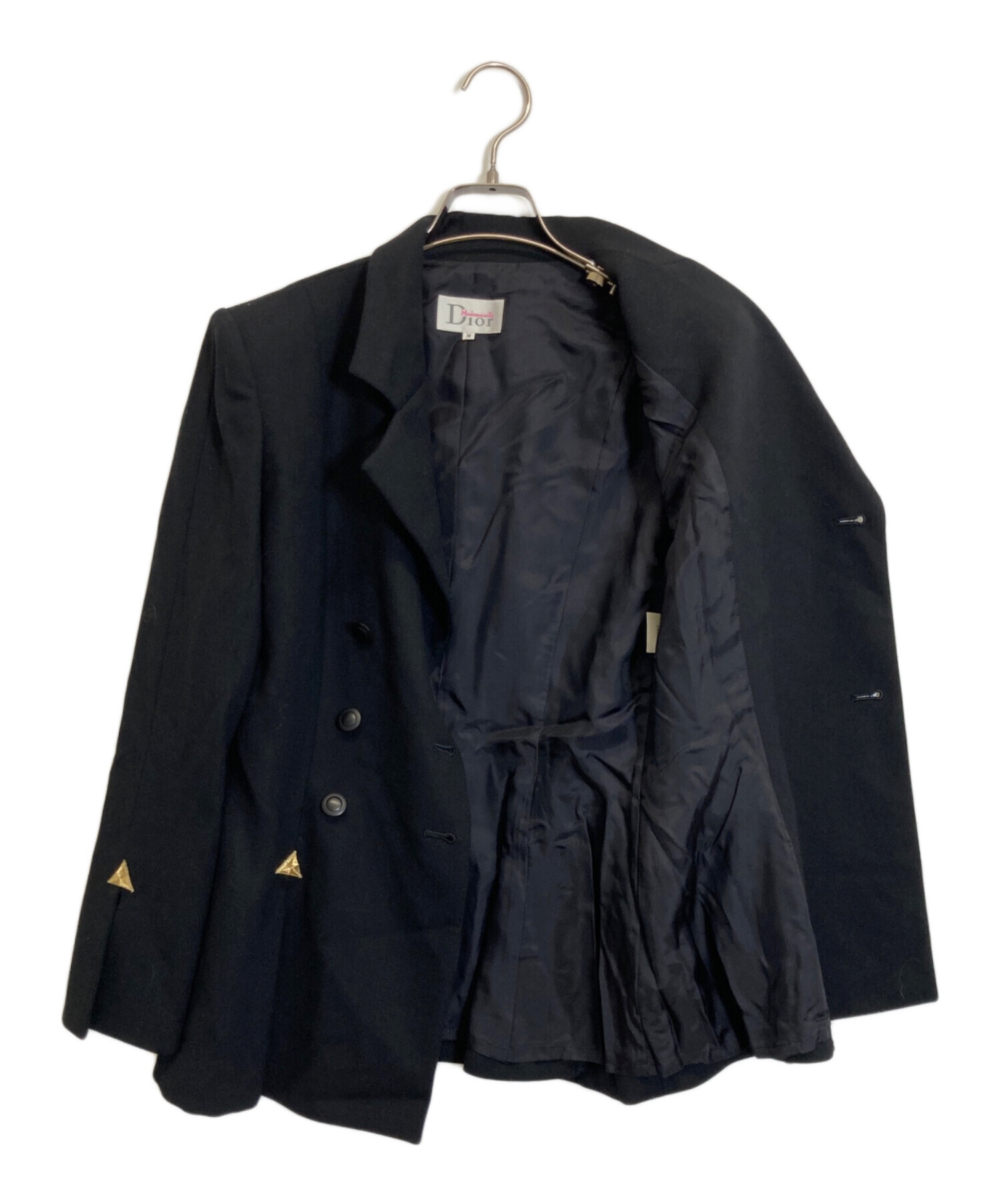 多田！マドモアゼルDiorディオール シルク混 ノーカラージャケット 中古・古着通販】Mademoiselle dior (マドモアゼル ディオール) ダブル