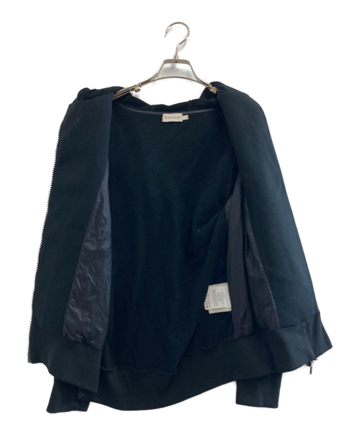 中古・古着通販】MONCLER (モンクレール) ダウン切替パーカー ブラック 