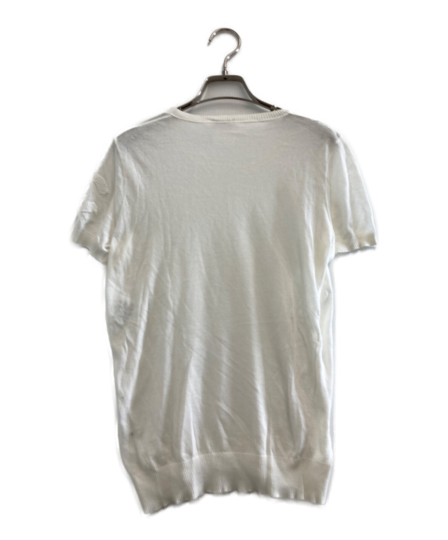 中古・古着通販】CHANEL (シャネル) 半袖ニット ホワイト サイズ:M