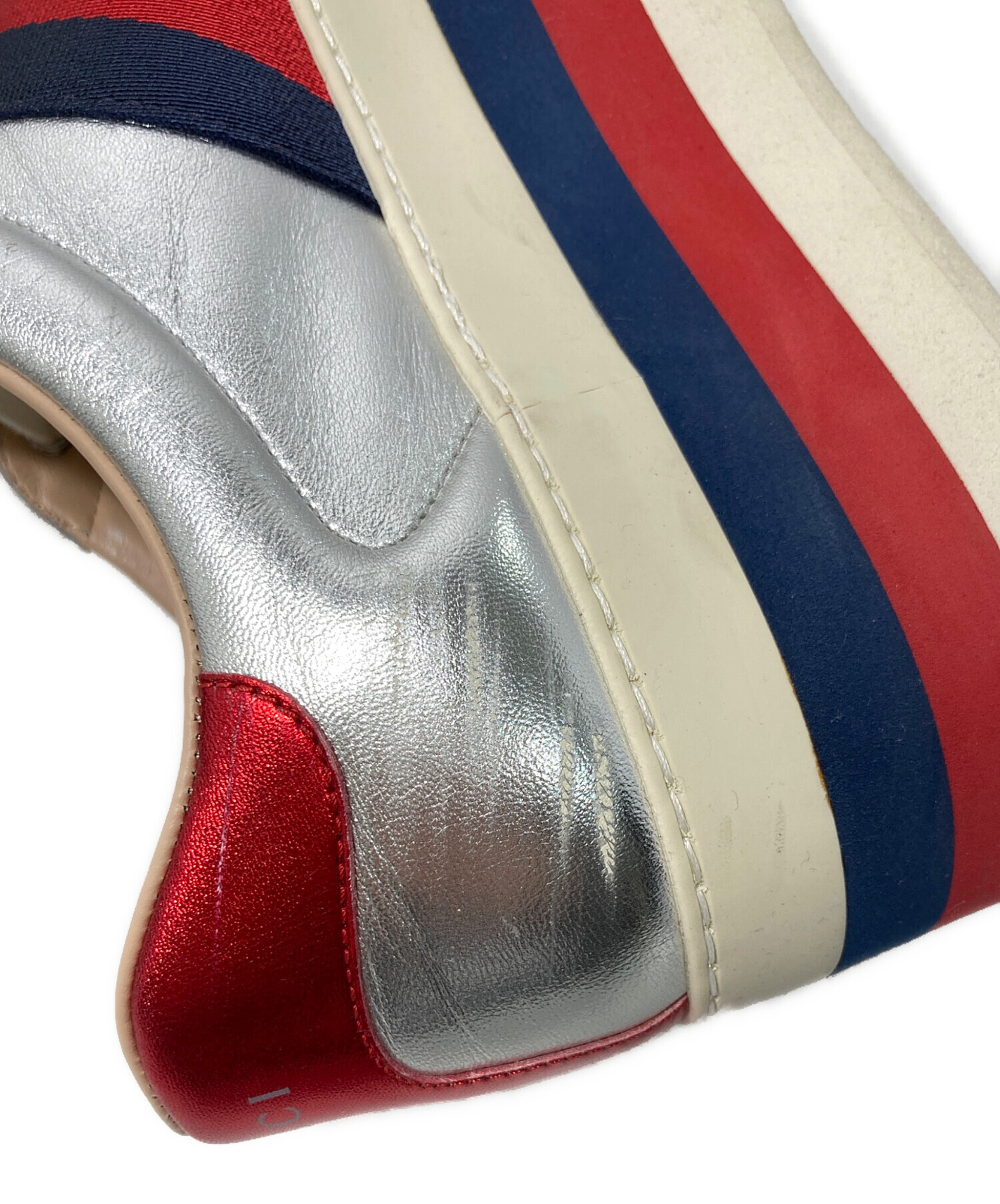 中古・古着通販】GUCCI (グッチ) 厚底スニーカー グレー サイズ:8 