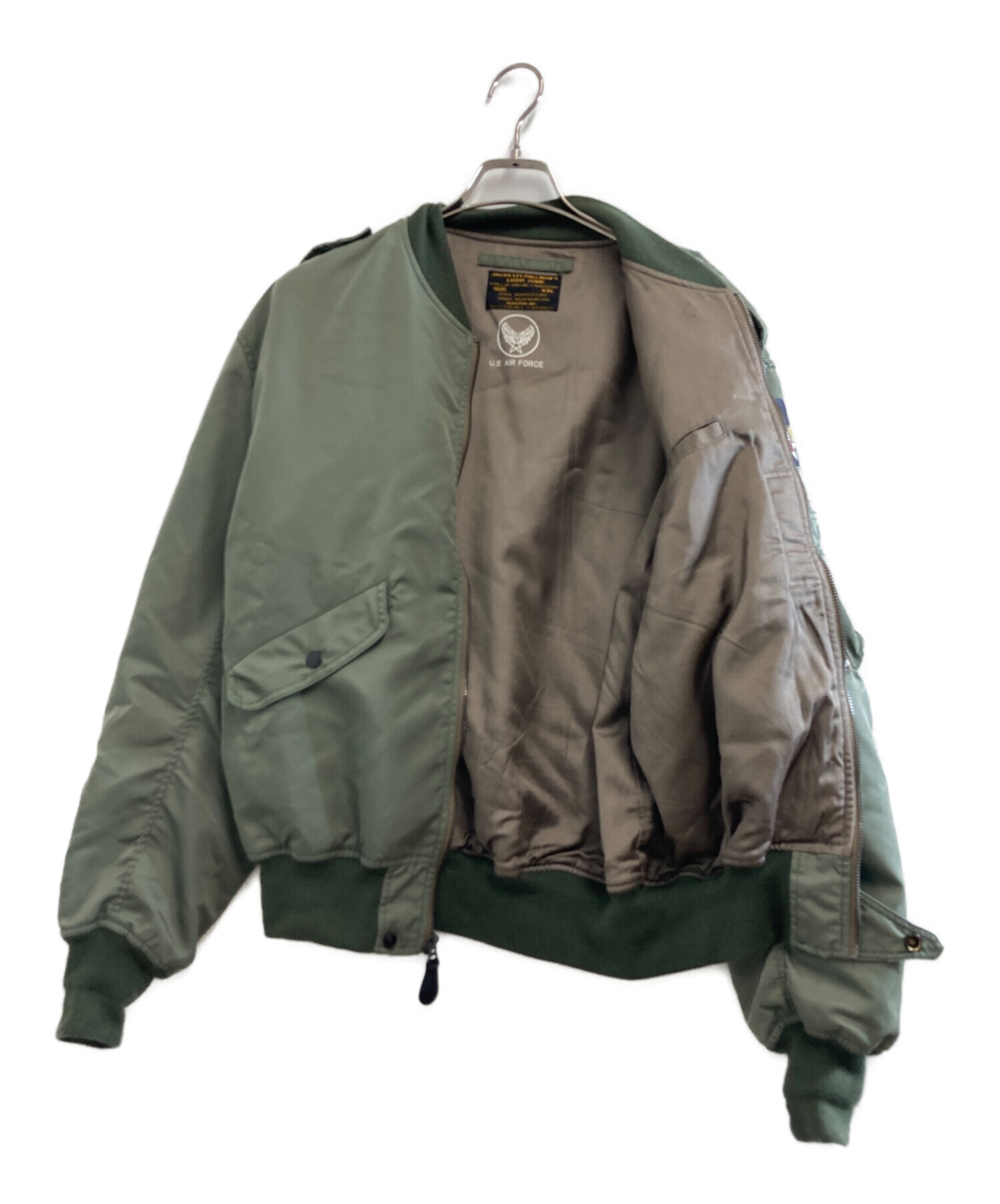 HOUSTON L-2B MA-1フライトジャケット Mサイズ オリーブグリーン 中古・古着通販】HOUSTON (ヒューストン) L-2B FLIGHT JACKET オリーブ