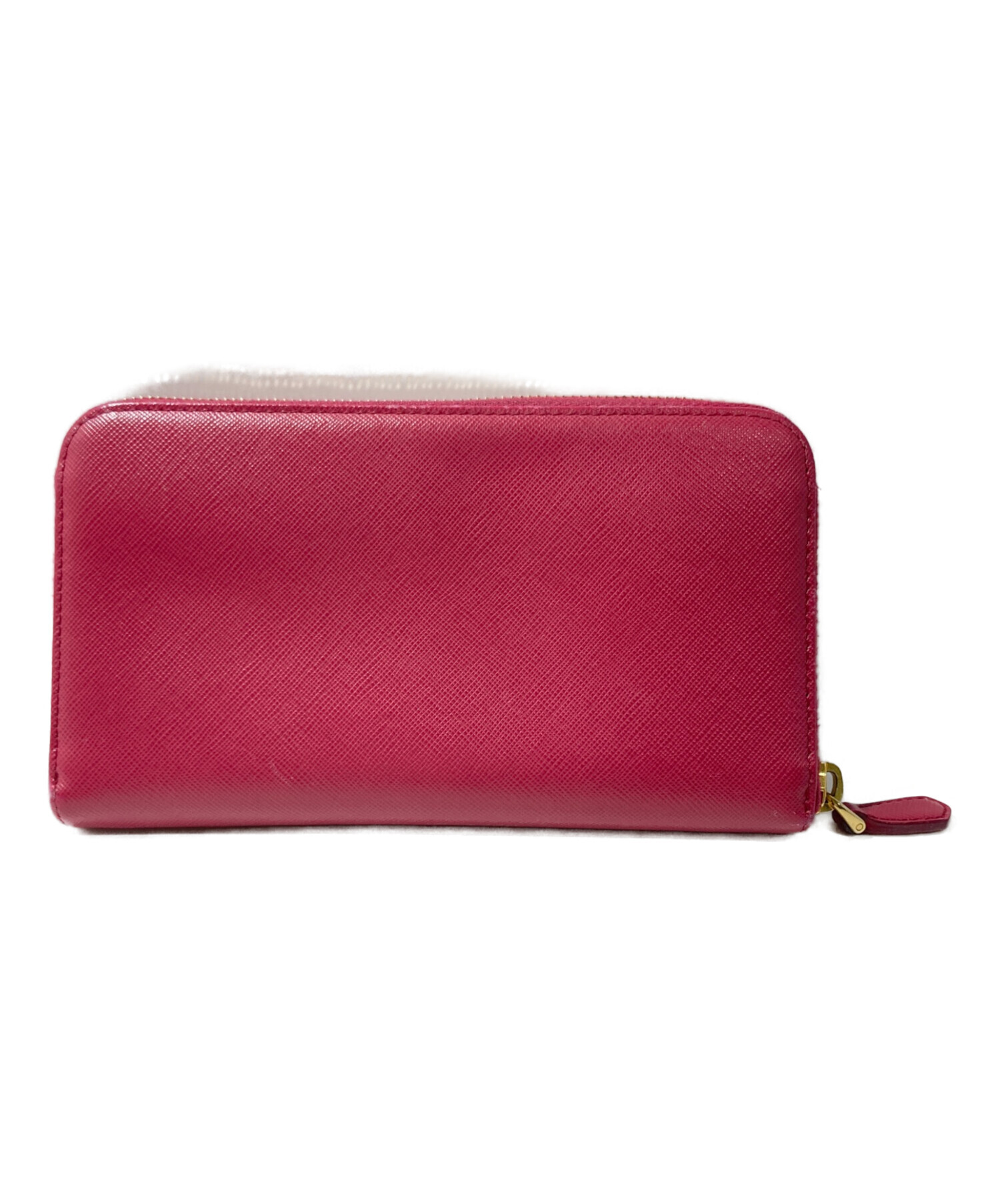 中古・古着通販】PRADA (プラダ) サフィアーノレザーラウンドジップ