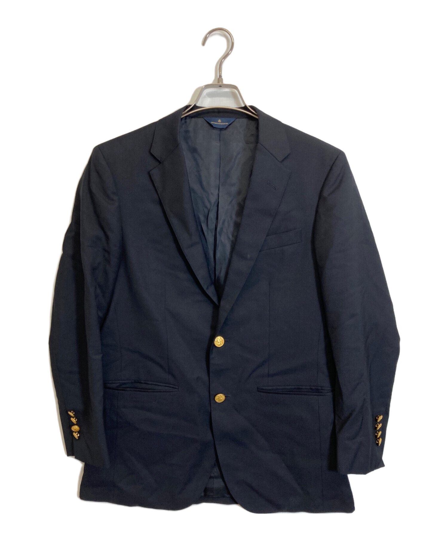 ブルックスブラザーズ MOON生地 ブラックウォッチ 金釦 テーラード　38 中古・古着通販】BROOKS BROTHERS (ブルックスブラザーズ) 金釦2B