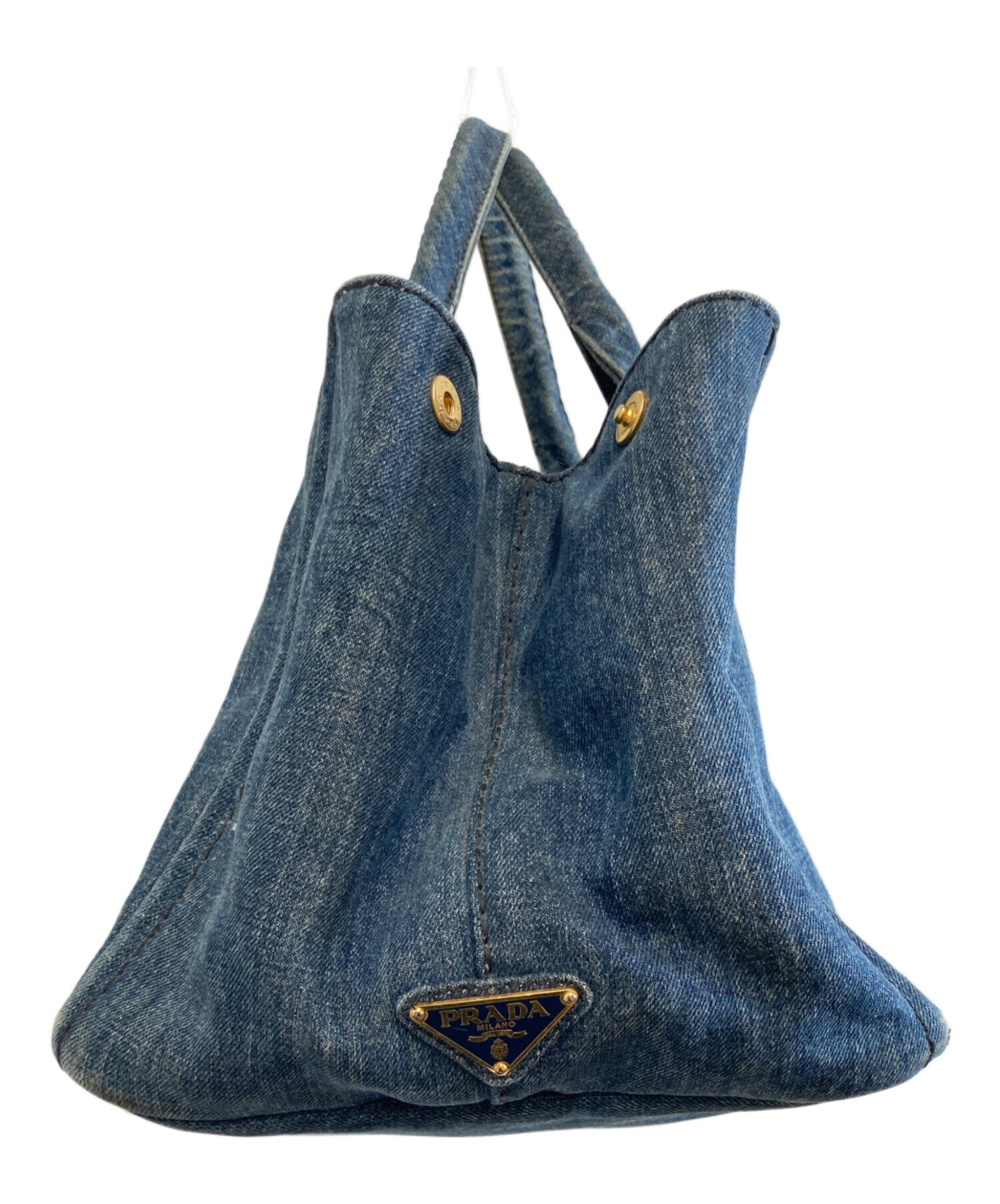 中古・古着通販】PRADA (プラダ) カナパデニムトートバッグ インディゴ