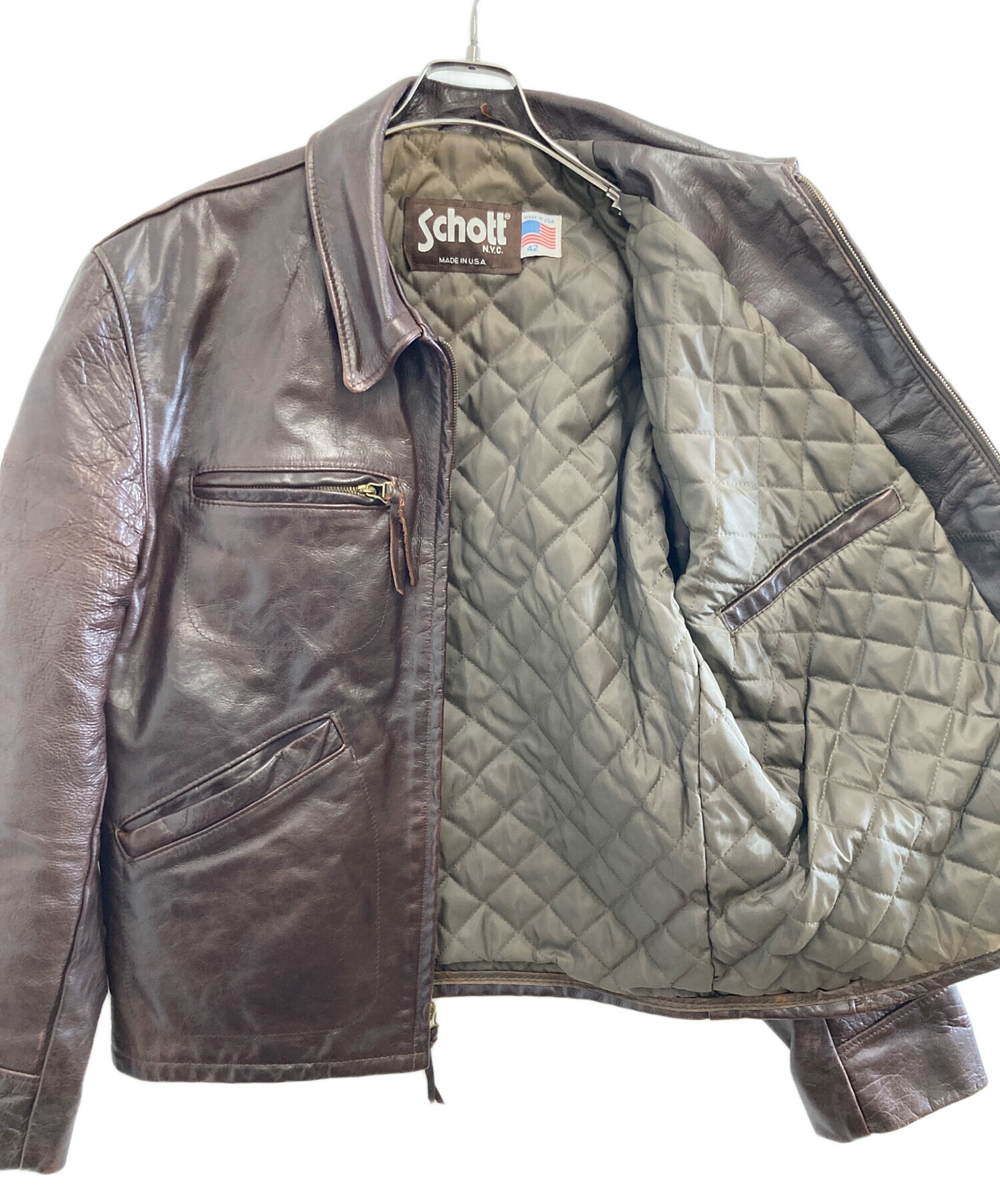 中古・古着通販】Schott (ショット) シングルライダースジャケット