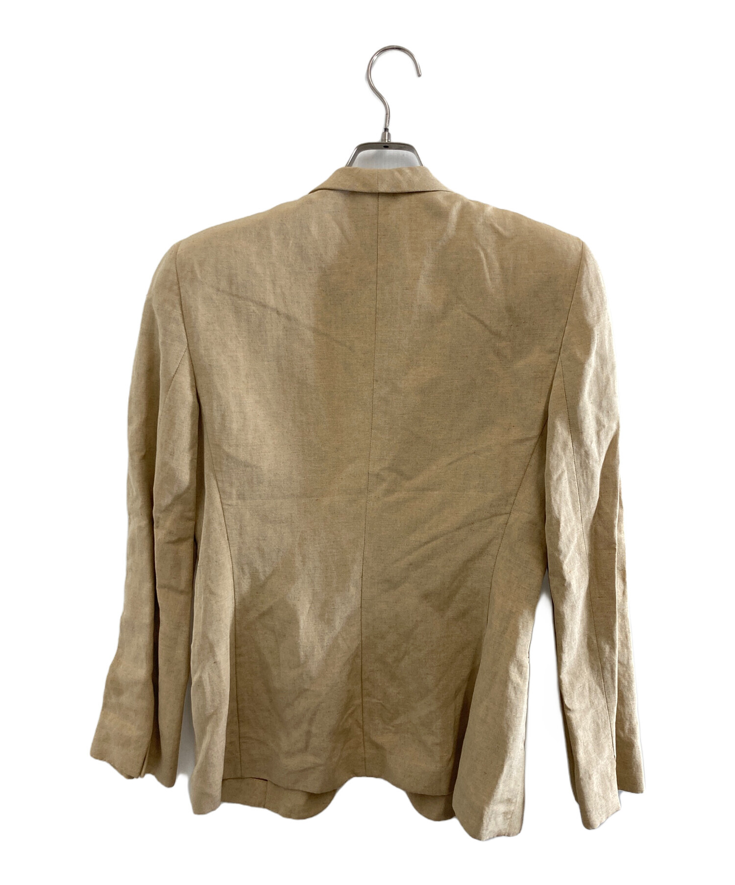 ジョルジオアルマーニ テーラードジャケット ブレザー ウール 46 ベージュ 中古・古着通販】GIORGIO ARMANI (ジョルジオアルマーニ) リネンシルク