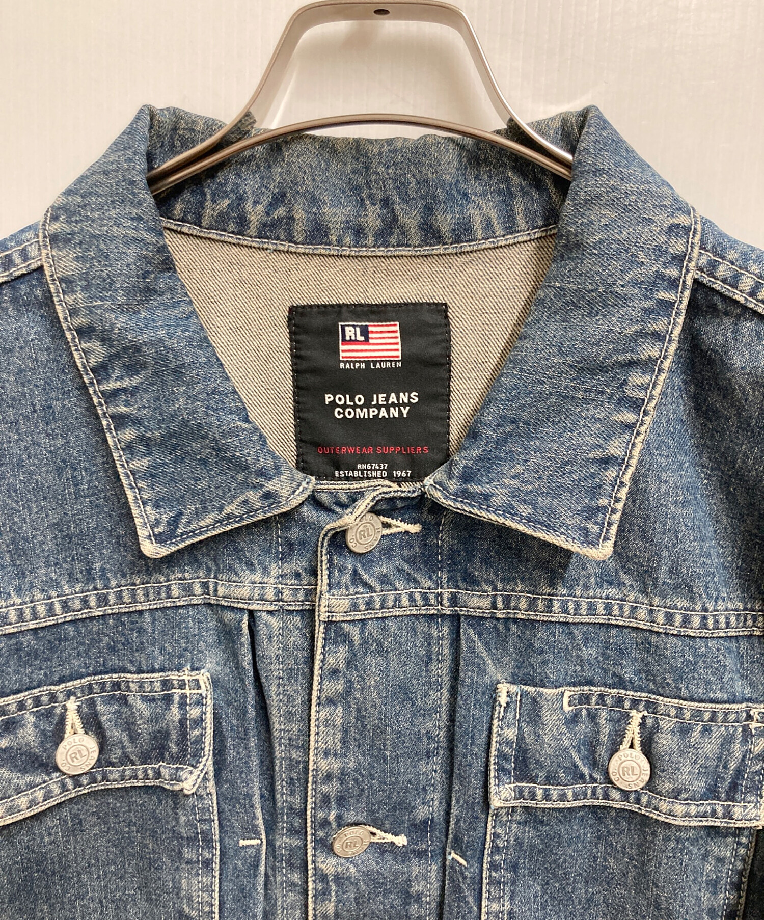 POLO JEANS ポロジーンズ　90's デニムジャケット 三角タグ　XL 中古・古着通販】POLO JEANS (ポロジーンズ) デニムジャケット