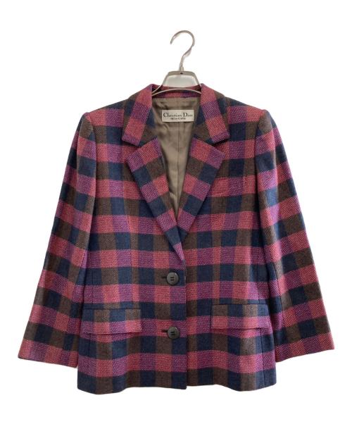 Christian Dior ウール ヴィンテージ プレタポルテ チェック柄 S 中古・古着通販】Christian Dior PRET-A-PORTER (クリスチャン