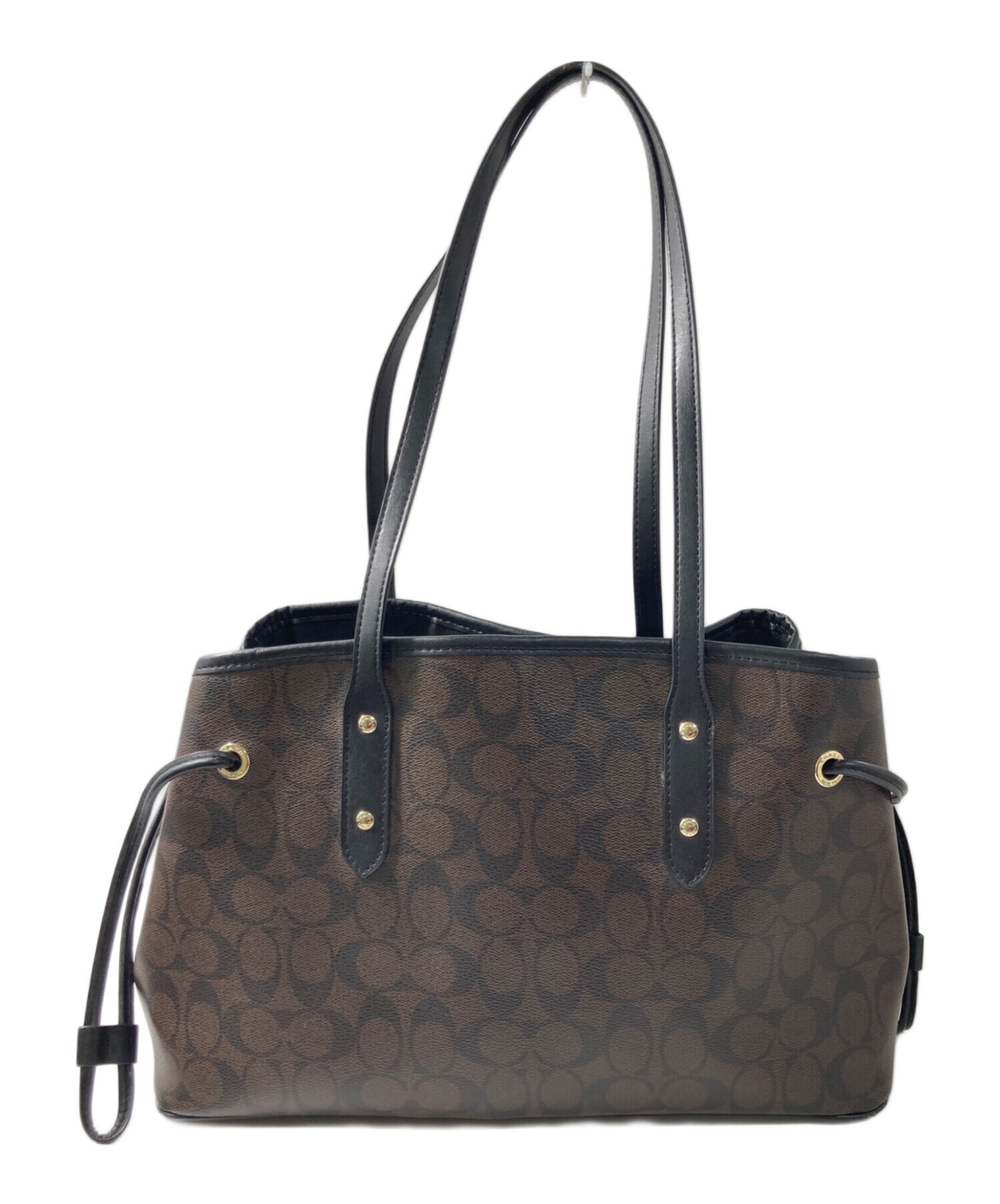 COACH トートバッグ　ギャラリートート　シグネチャー　ブラウン 中古・古着通販】COACH (コーチ) シグネチャートートバッグ ブラウン
