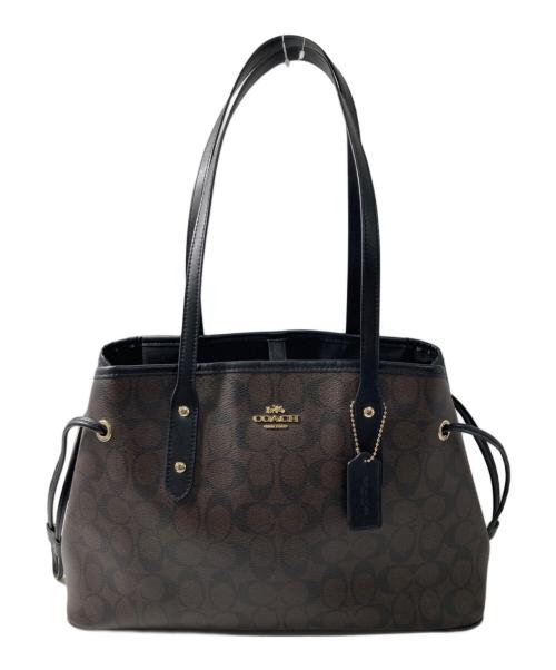 COACH シグネチャー トートバッグ ブラウン♪美品♪ 中古・古着通販】COACH (コーチ) シグネチャートートバッグ ブラウン