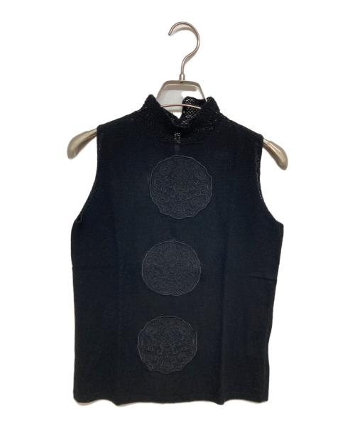 【極レア】VIVIENNE TAM ✨ブラック　ホルダーネックビジューニット 中古・古着通販】VIVIENNE TAM (ヴィヴィアンタム) ノースリーブニット
