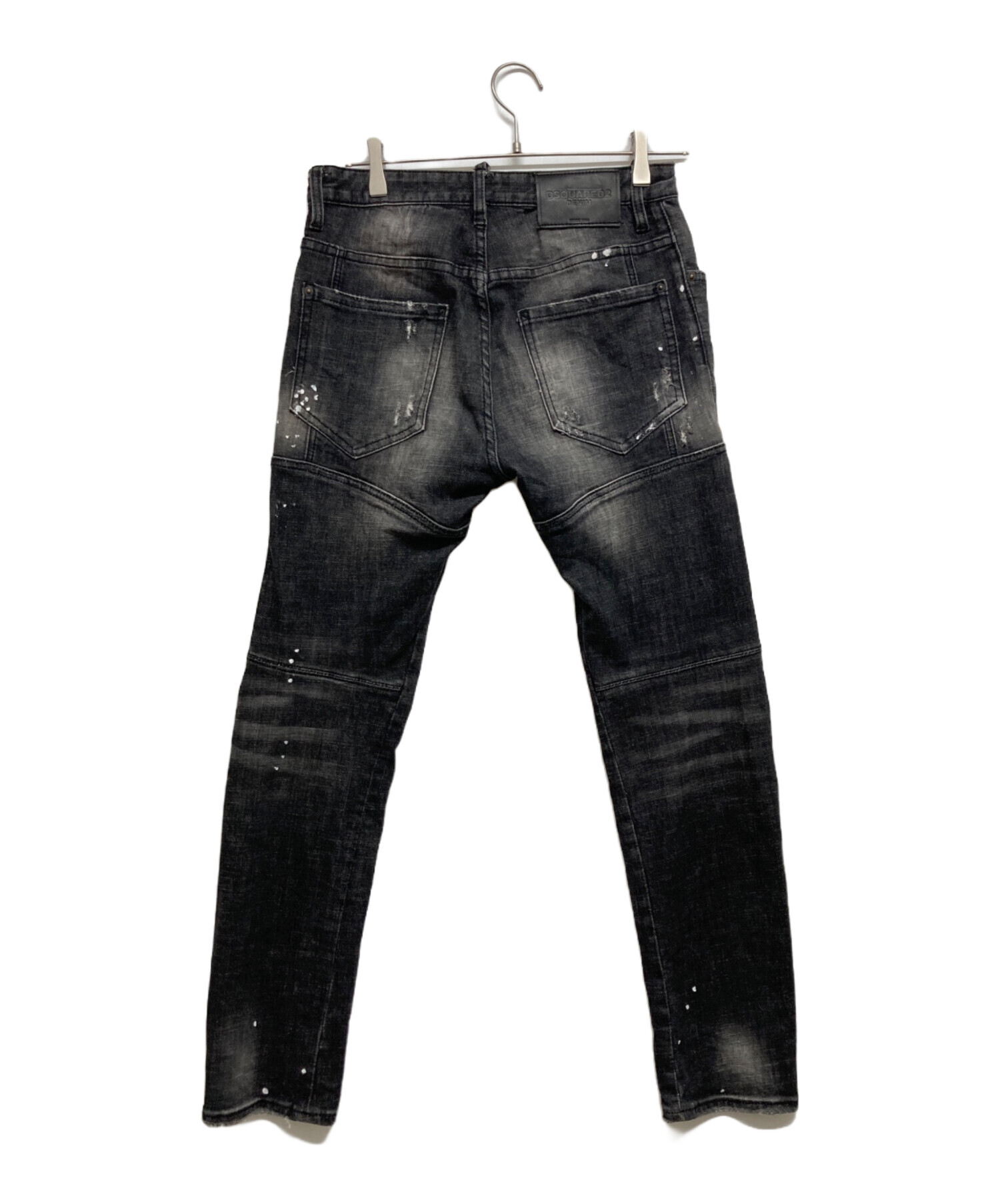 定価74800円 21SS Dsquared2 ハードダメージ加工ブラックデニム 中古・古着通販】DSQUARED2 (ディースクエアード) ダメージ加工デニム
