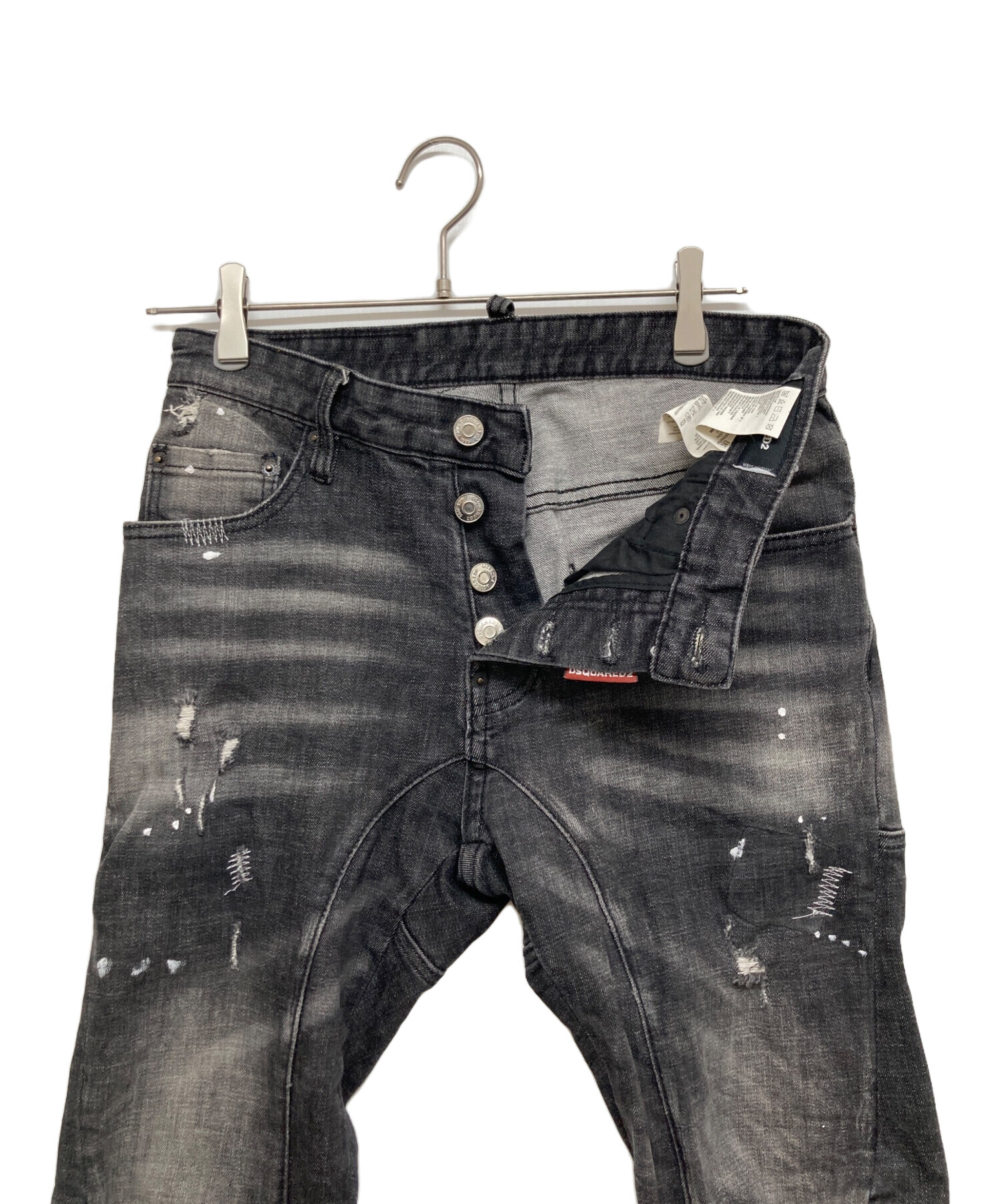 DSQUARED2 ダメージデニムパンツ 46 中古・古着通販】DSQUARED2 (ディースクエアード) ダメージ加工デニム